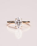 5.55 CT Oval CZ Diamond Hidden Halo Engagement Ring- Home Trial Set for Kim