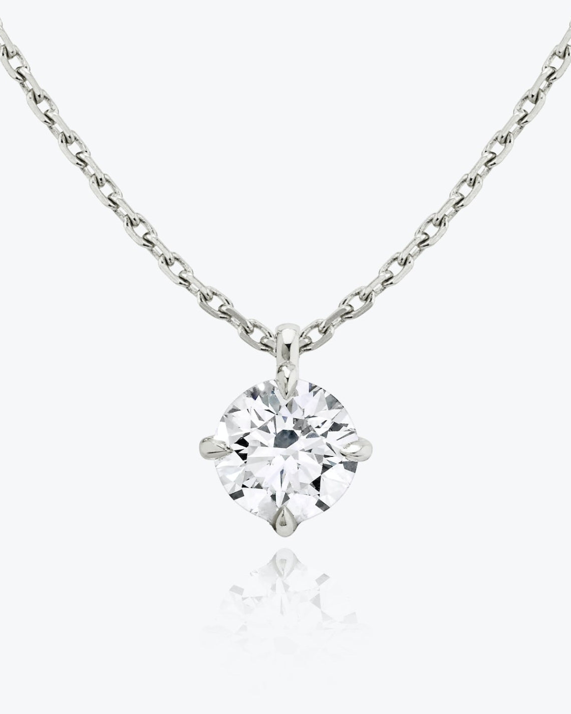 0.25 CT-1.0 CT Round Solitaire F/VS Lab Grown Diamond Necklace - Camila Brown