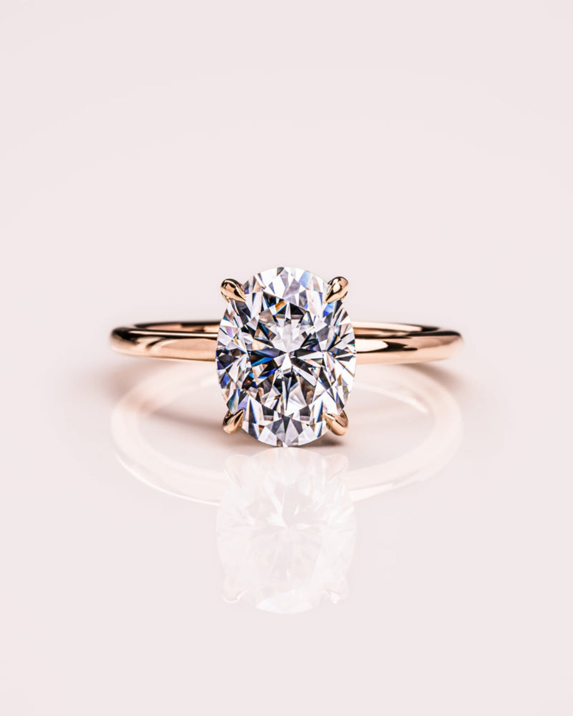 1.91 CT Oval F/VS1 CVD Diamond Solitaire Engagement Ring - Camila Brown