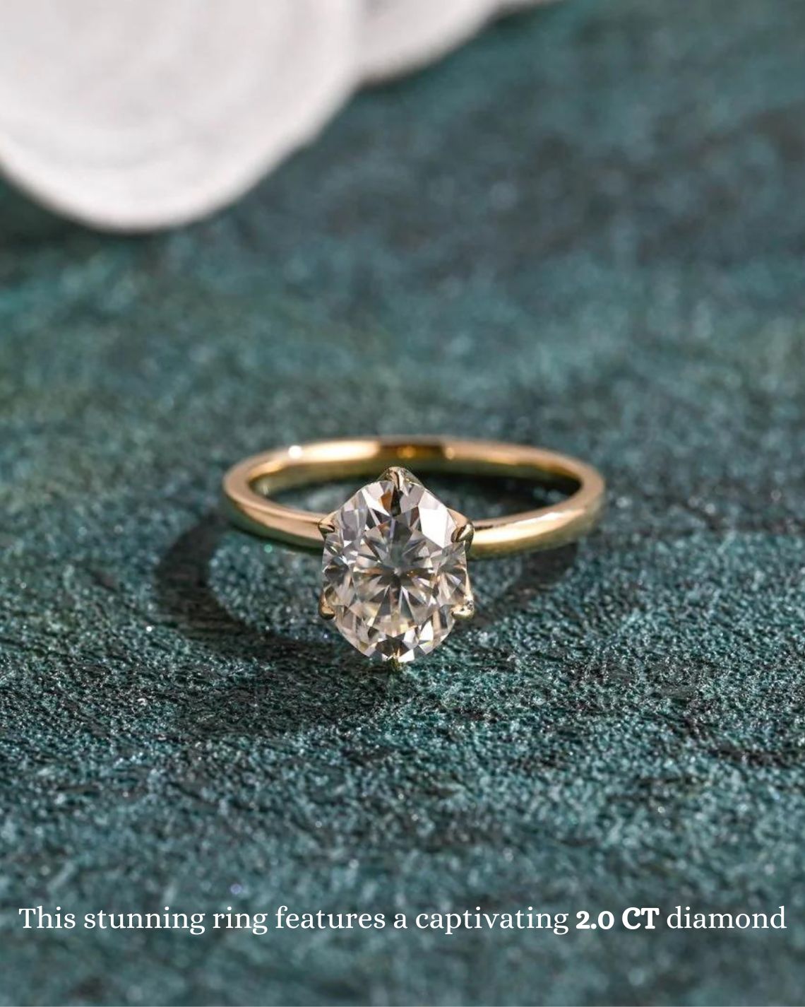 1.0-3.0 CT Oval Cut F/VS1 CVD Diamond Solitaire Engagement Ring - Camila Brown