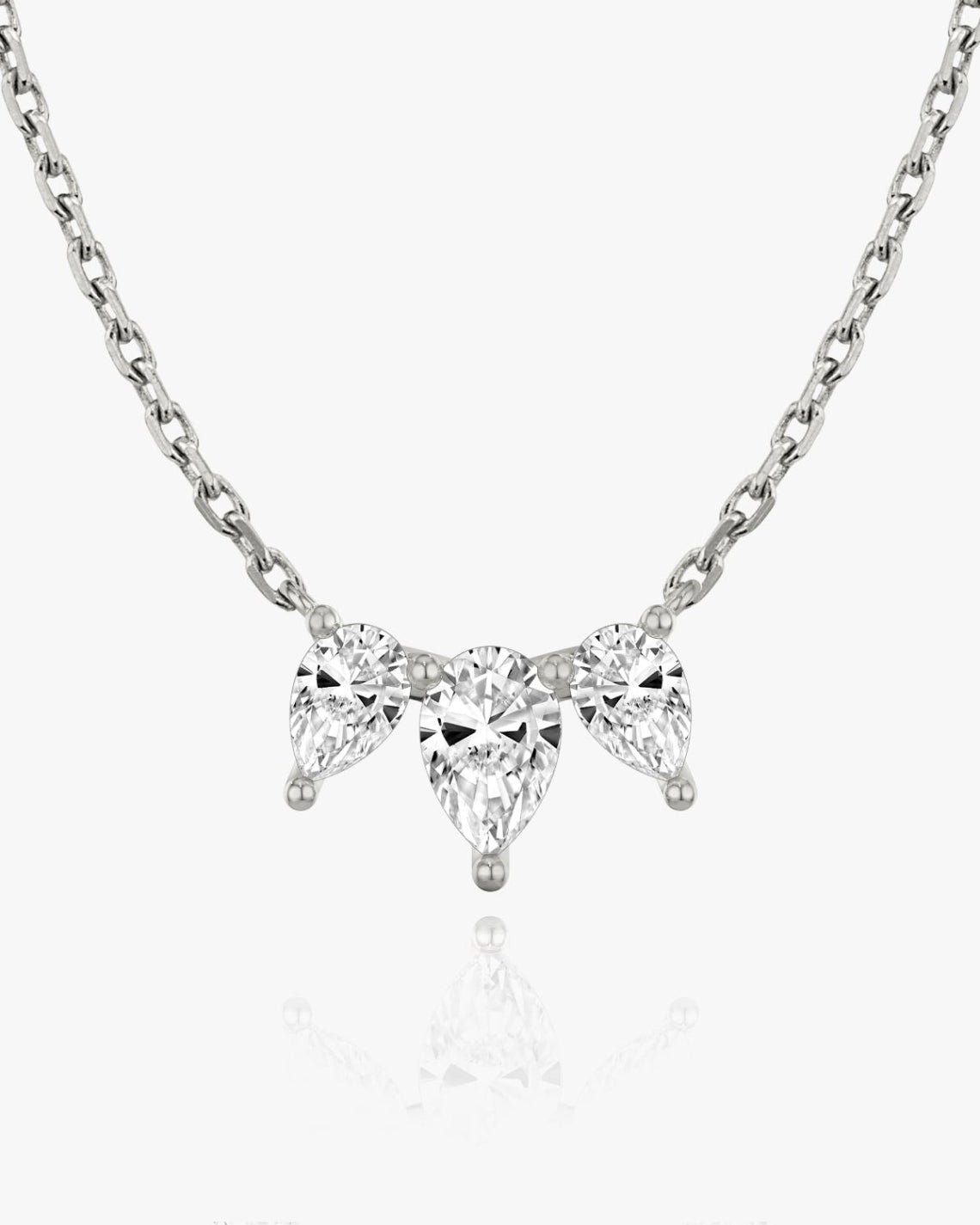 1.0 TCW Pear F/VS Lab Grown Diamond Necklace - Camila Brown