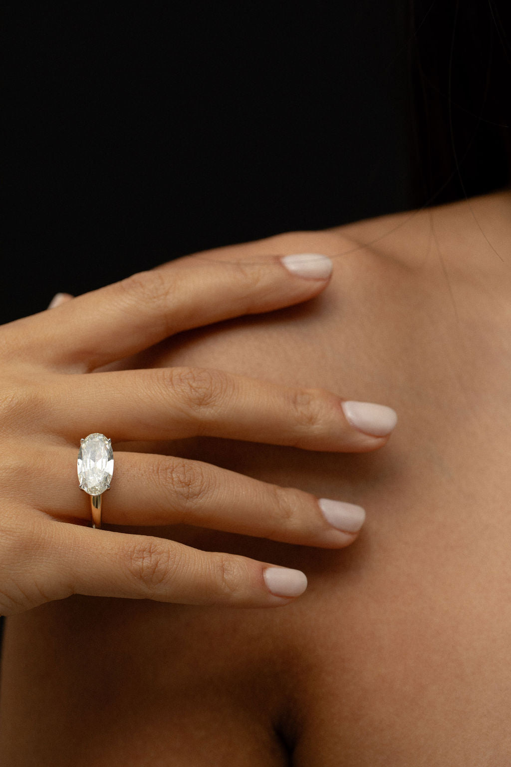 4.55 CT Oval Cut Solitaire Setting Moissanite Engagement Ring-Home Trial Ring for Anna
