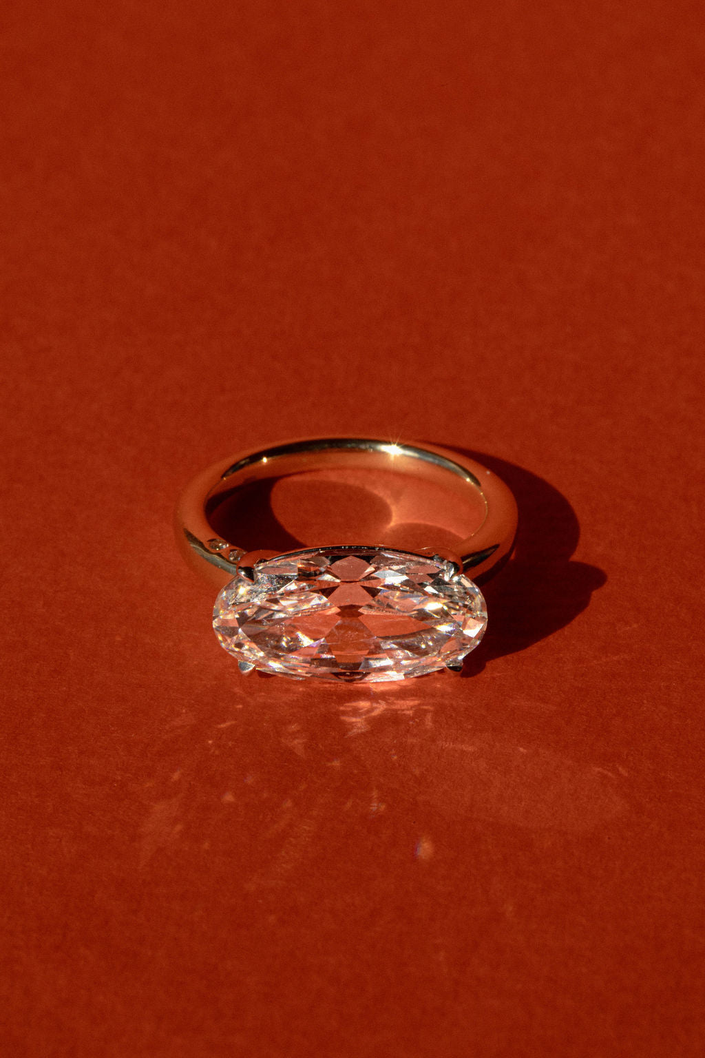 4.55 CT Oval Cut Solitaire Setting Moissanite Engagement Ring-Home Trial Ring for Anna