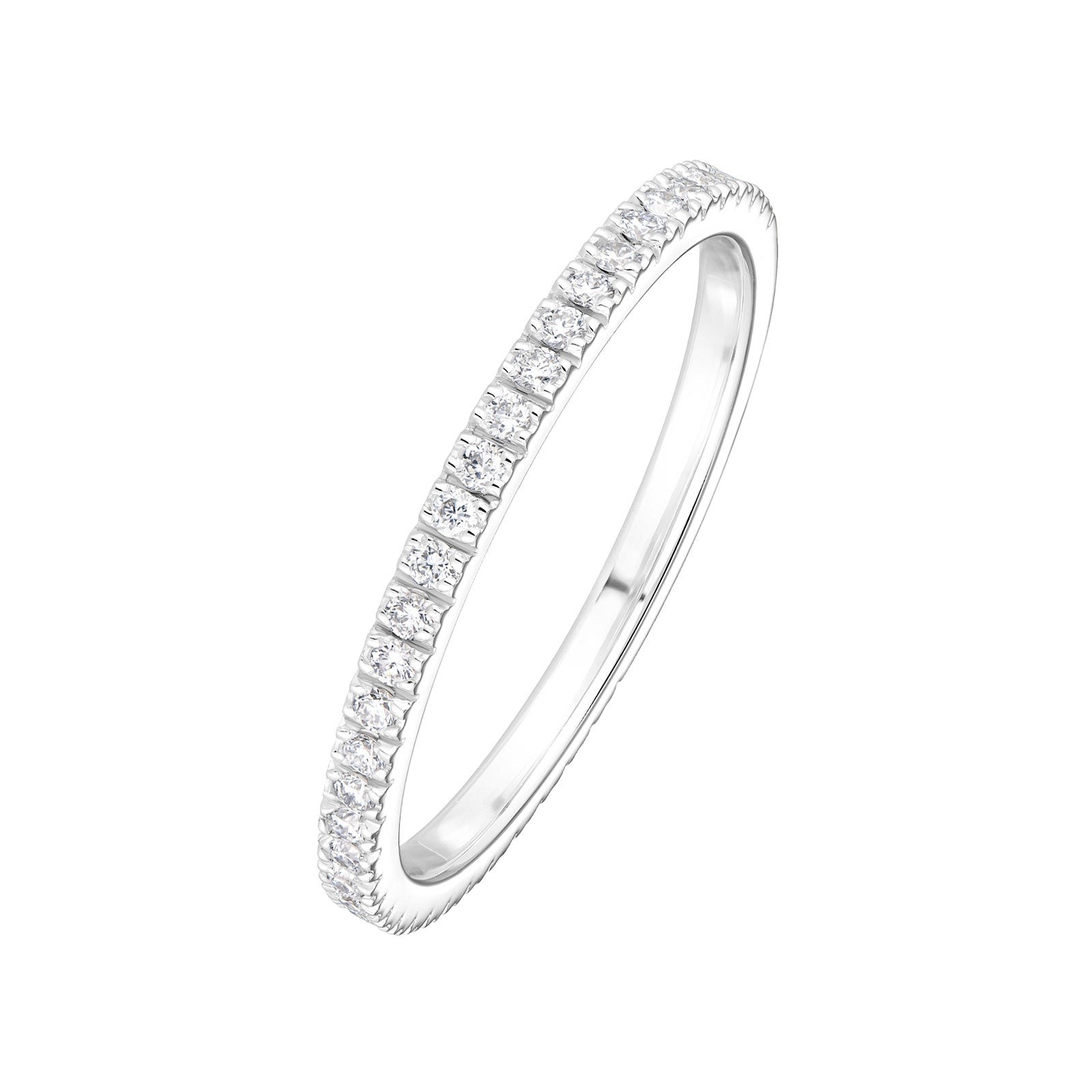 0.20 CT Round Shaped Moissanite Semi Eternity Wedding Band - Camila Brown