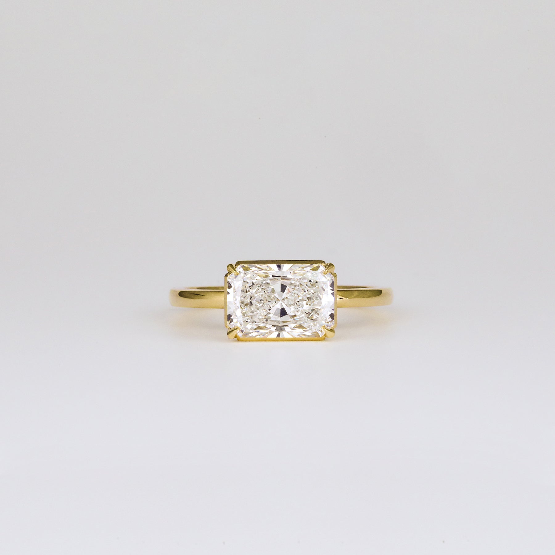 1.0 -3.0 CT Radiant  Lab Grown Diamond Unique Engagement ring