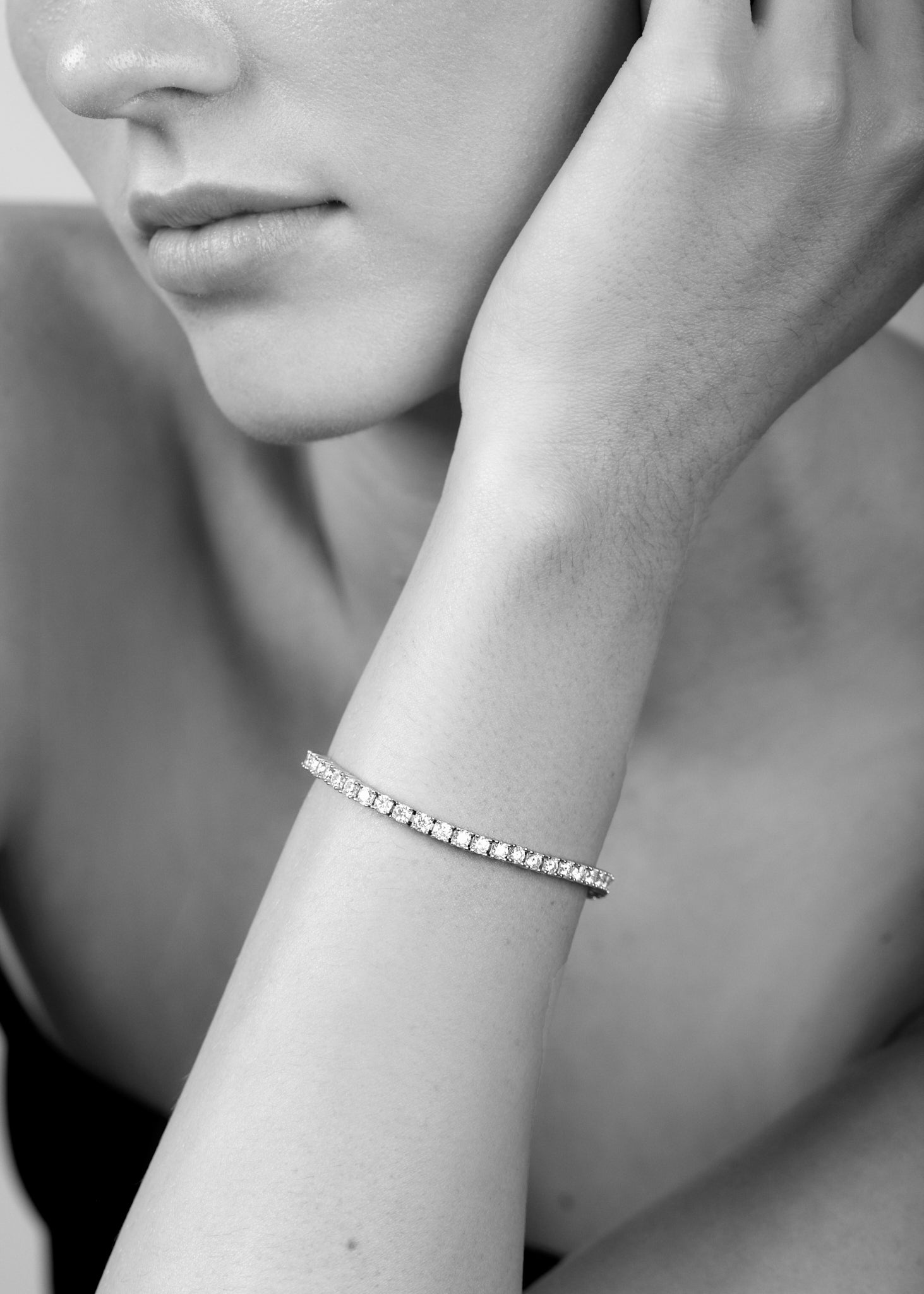 Round Lab Grown Diamond Tennis Bracelet