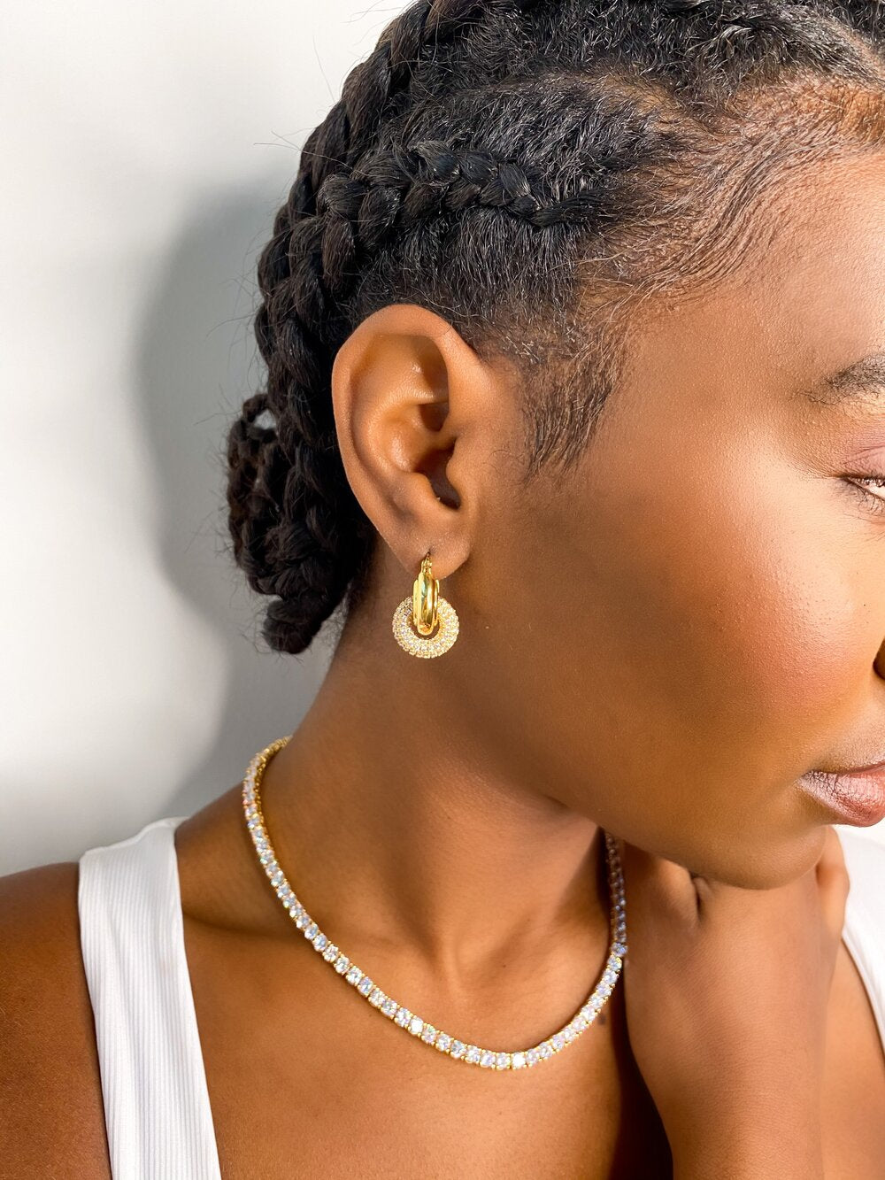 Round Lab Grown Diamond Tennis Necklace