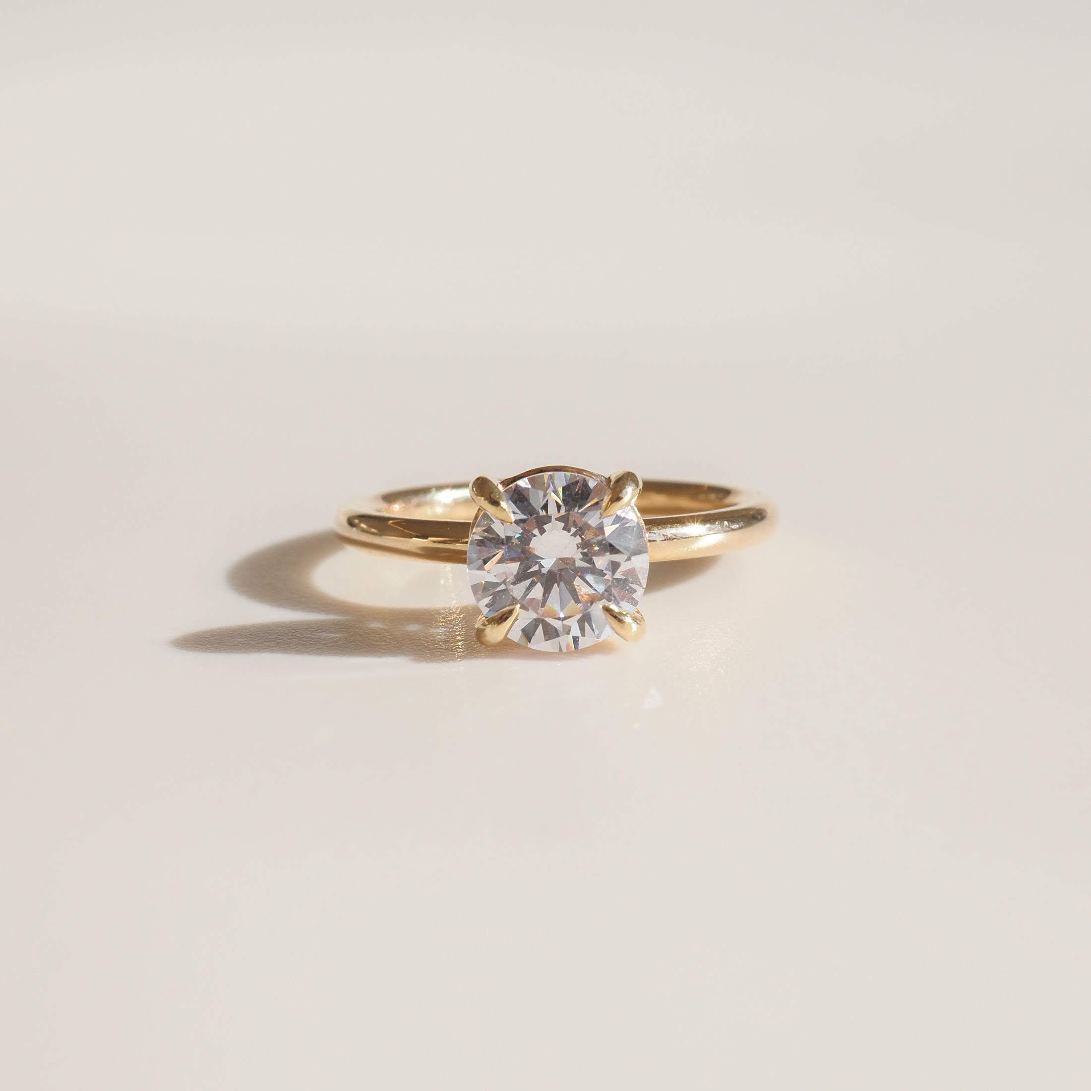 1.5 - 2.5 CT Round Lab Grown Diamond Solitaire Engagement Ring