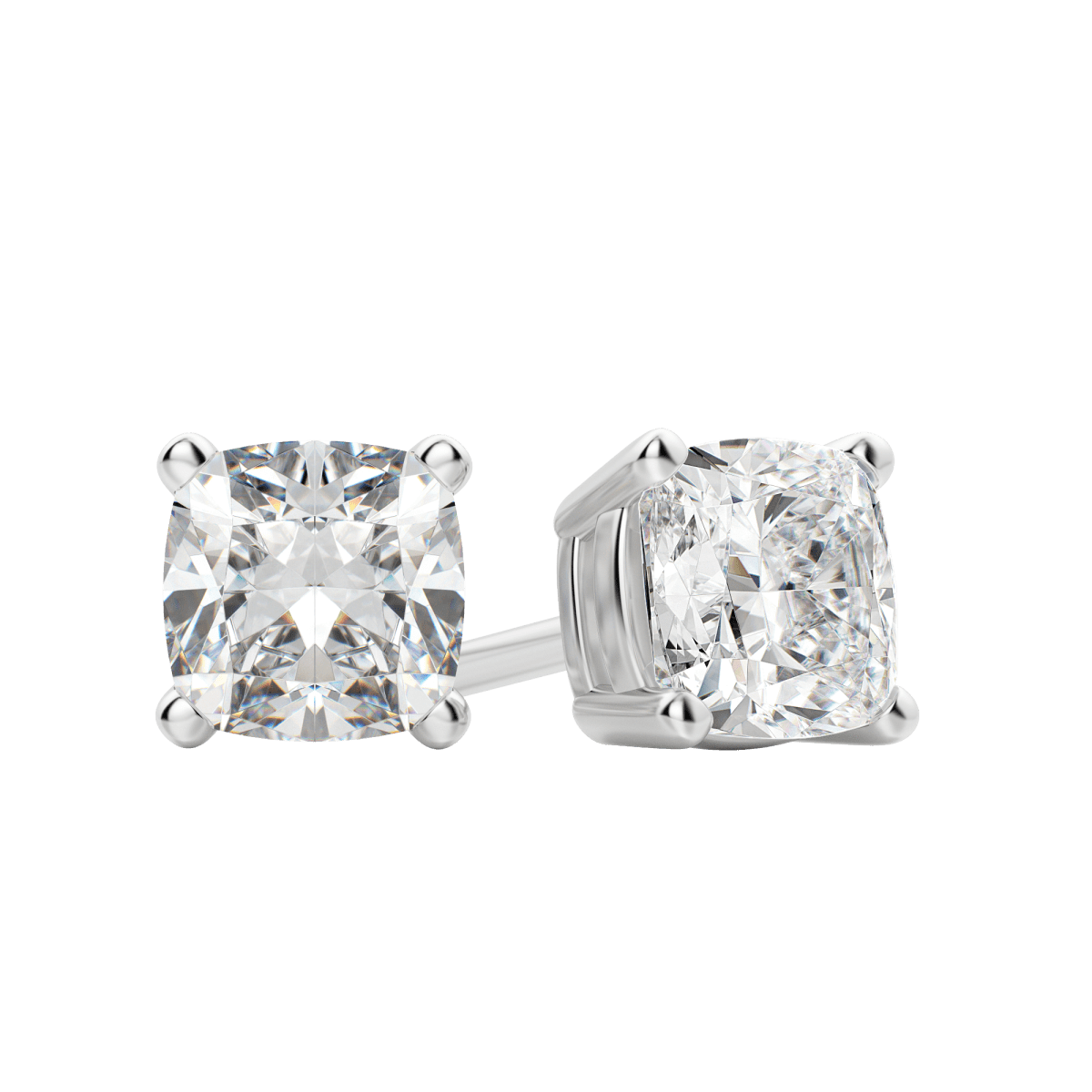 0.50 CT-2.0 CT Cushion Solitaire F/VS Lab Grown Diamond Earrings - Camila Brown