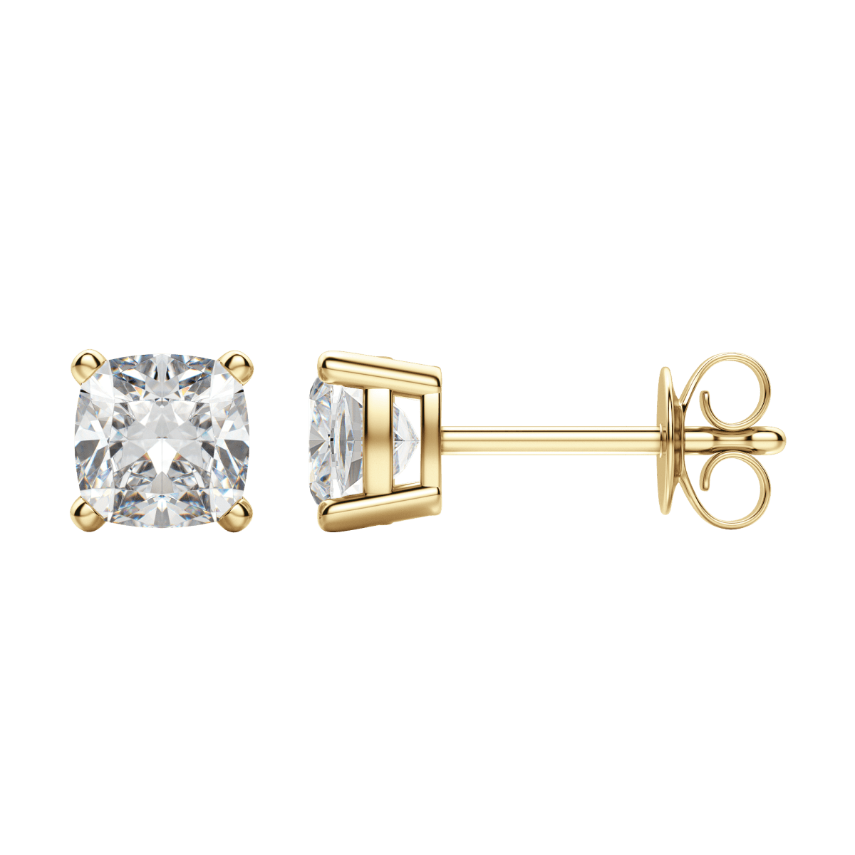 0.50 CT-2.0 CT Cushion Solitaire F/VS Lab Grown Diamond Earrings - Camila Brown