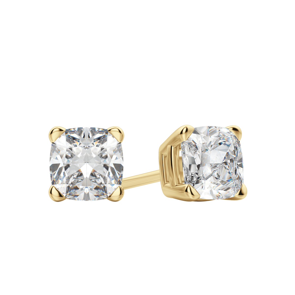 0.50 CT-2.0 CT Cushion Solitaire F/VS Lab Grown Diamond Earrings - Camila Brown