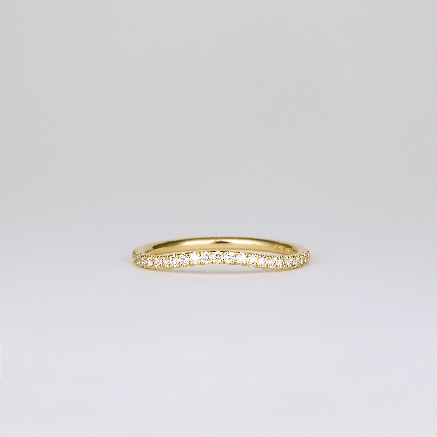 0.21 TCW Round Lab Grown Diamond Slight Curve Wedding Band