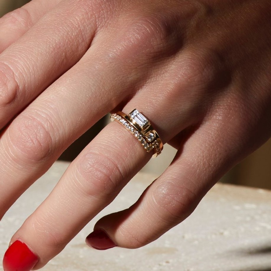0.5 TCW Round Cut Delicate Lab Grown Wedding Band