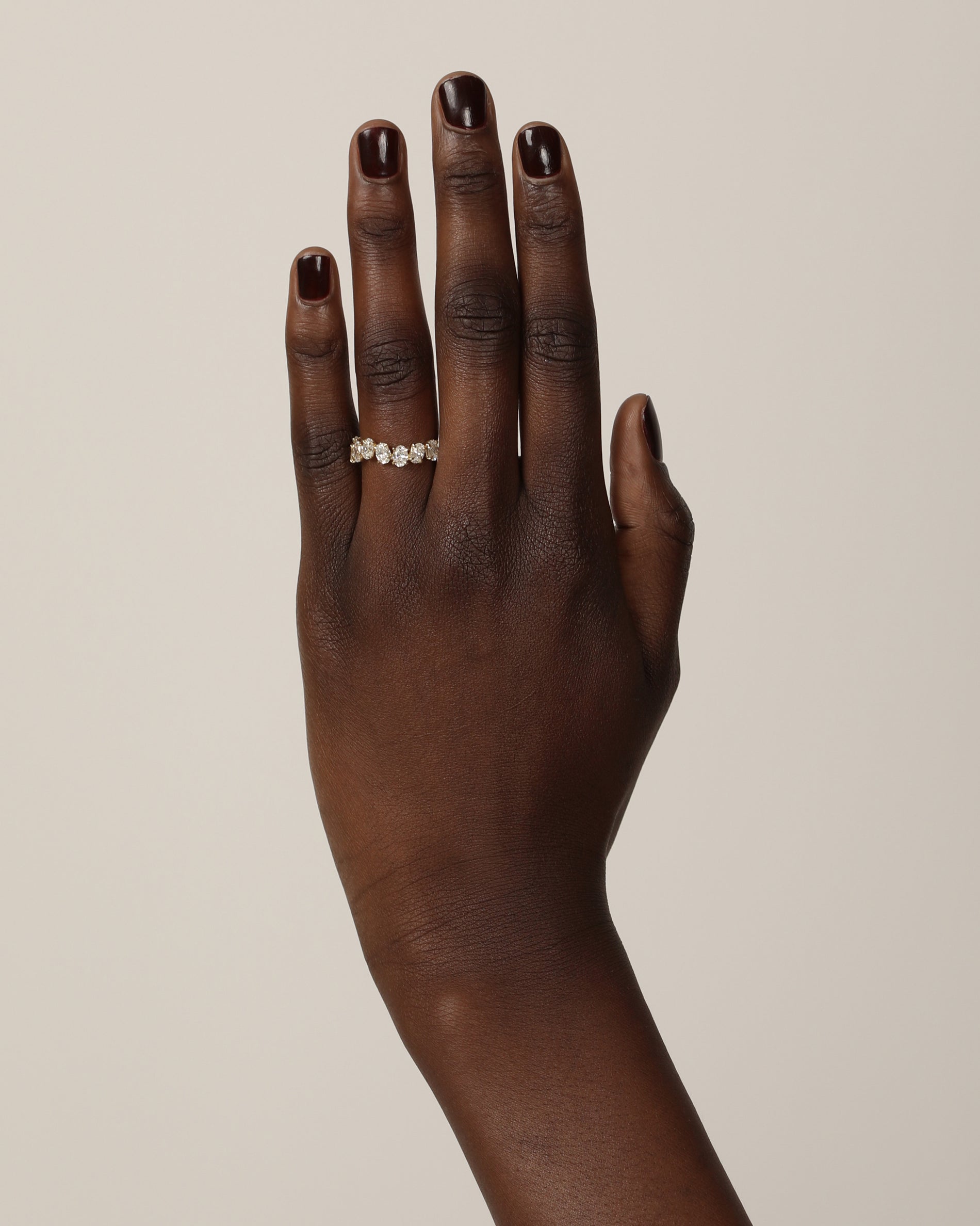 4.0 TCW Oval Diamond Endless Wedding Band