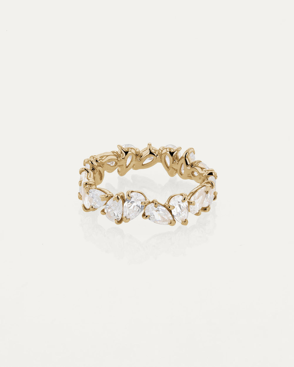 3.0 TCW Pear Diamond Cluster Wedding Band