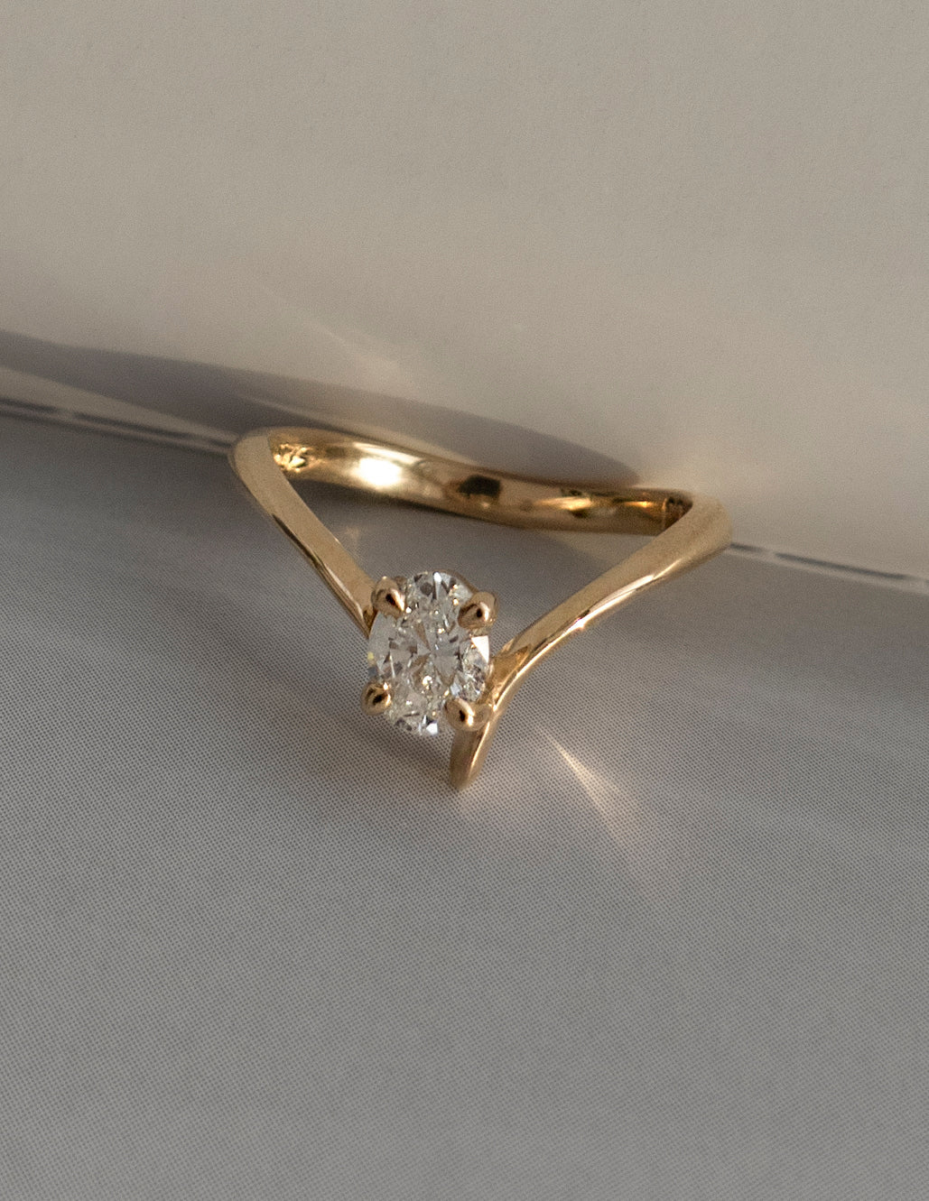 0.50 -1.50 CT Oval Shape CVD Diamond Solitaire Style  Engagement Ring