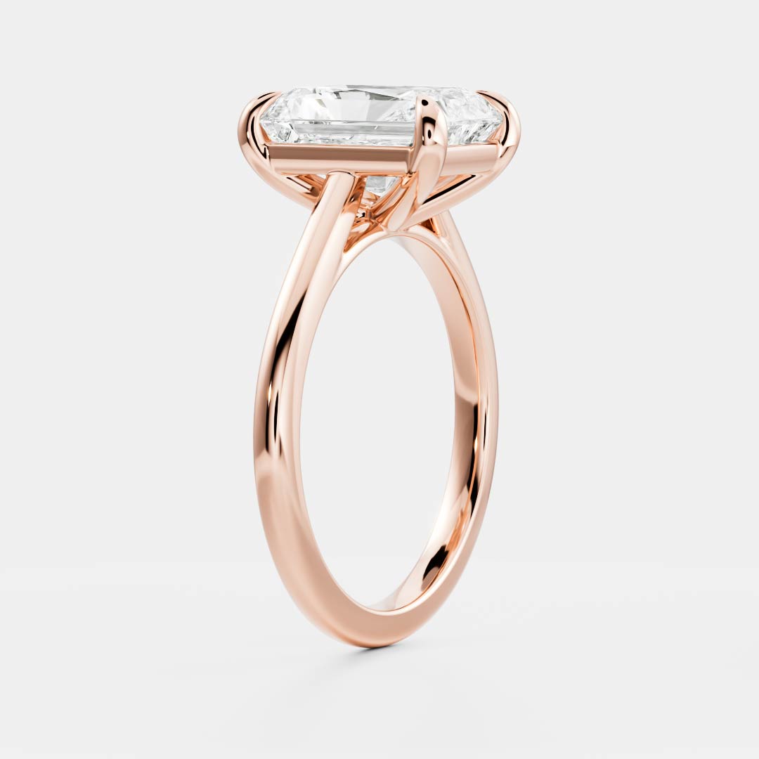 1.5 - 2.5 CT Radiant Lab Grown Diamond Solitaire Engagement Ring