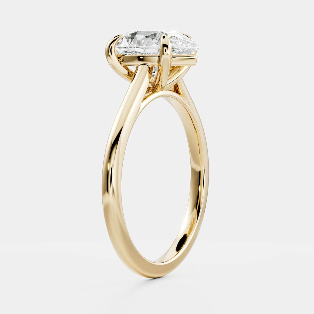 1.0 - 3.0 CT Pear Lab Grown Diamond Solitaire Engagement Ring
