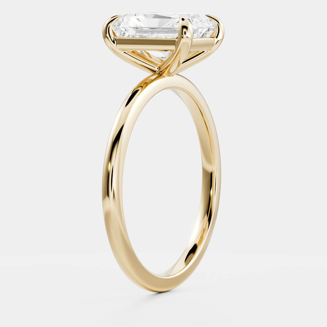 2.0 - 3.0 CT Radiant Lab Grown Diamond Solitaire Engagement Ring