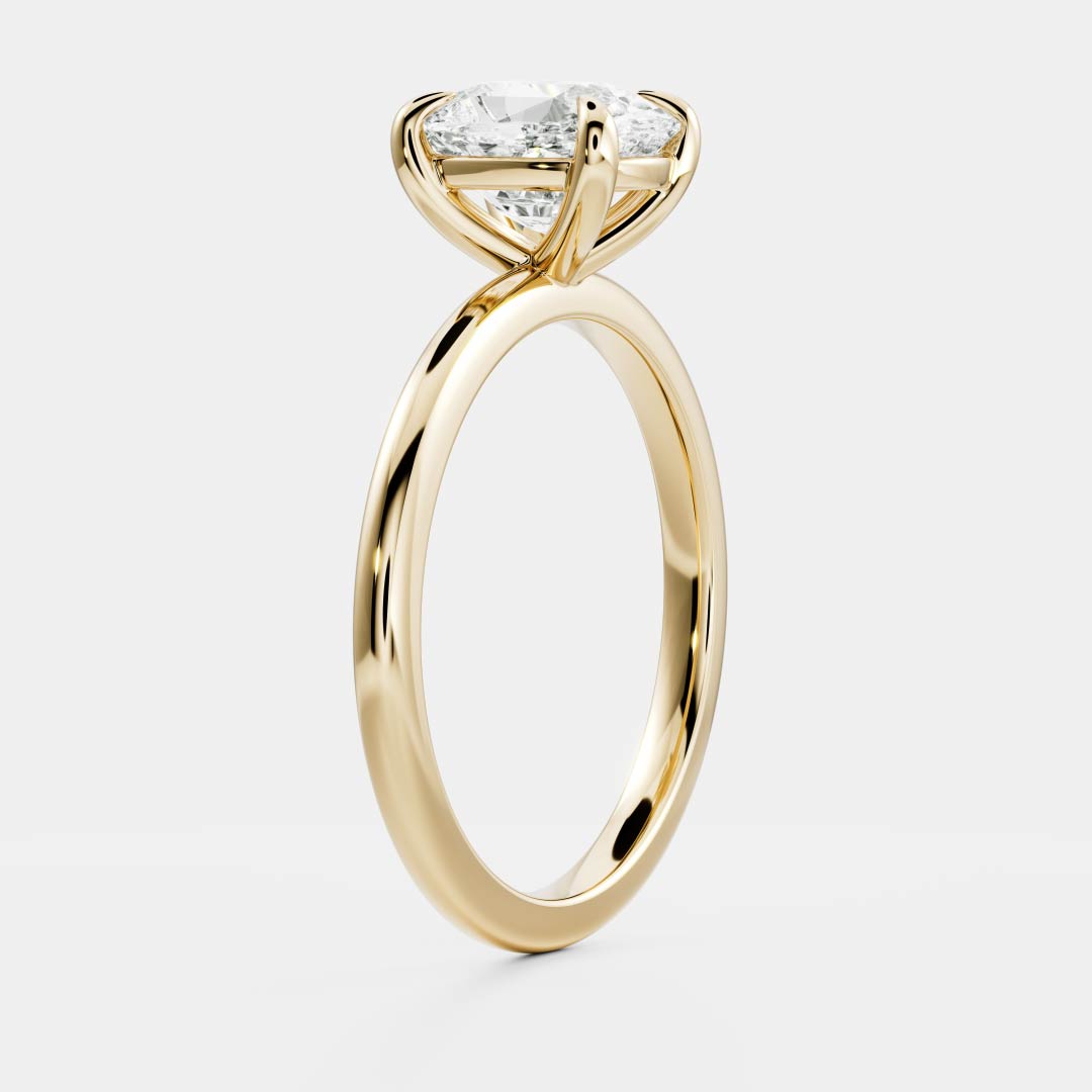 2.0 - 3.0 CT Cushion Lab Grown Diamond Solitaire Engagement Ring