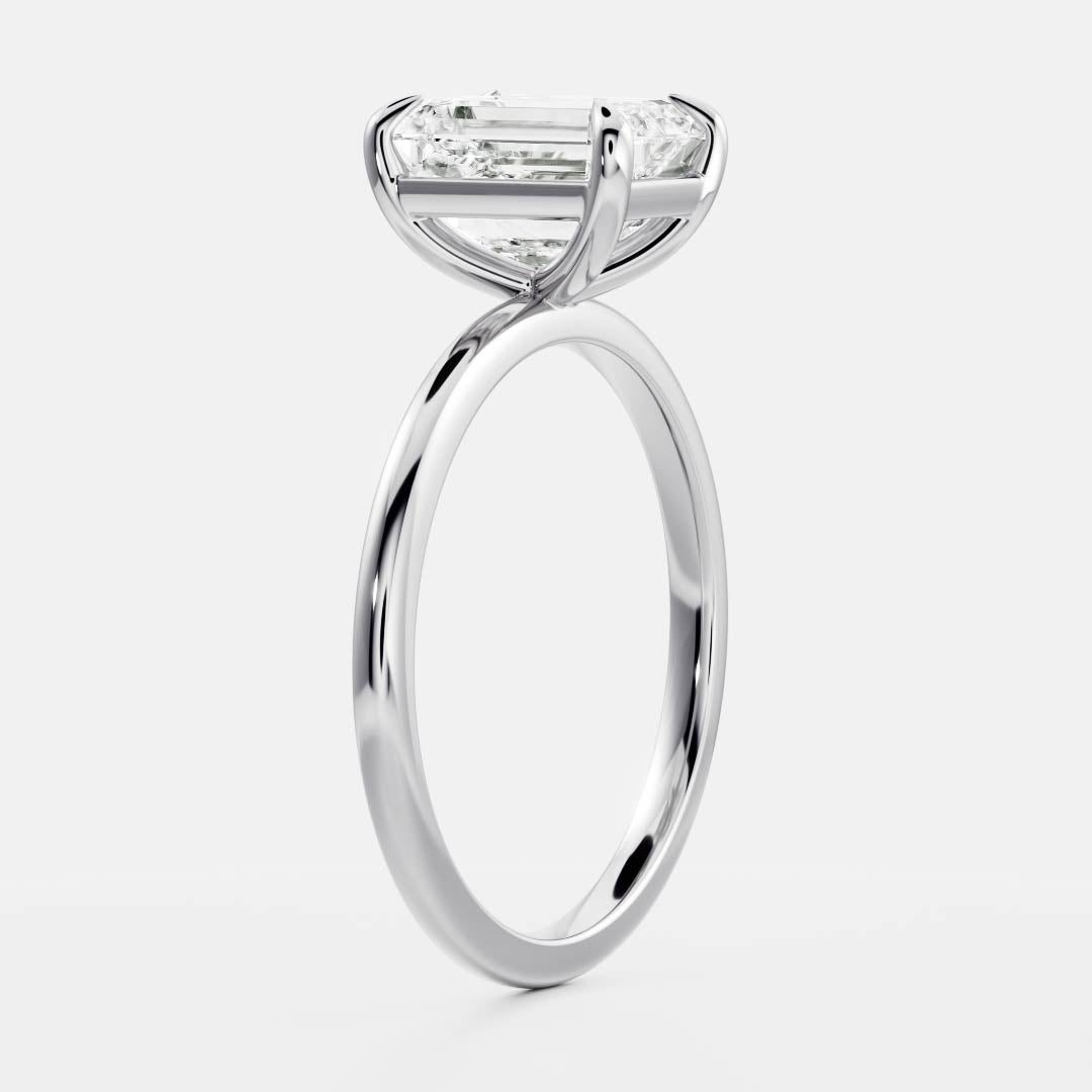 2.5 - 3.5 CT Emerald Lab Grown Diamond Solitaire Engagement Ring