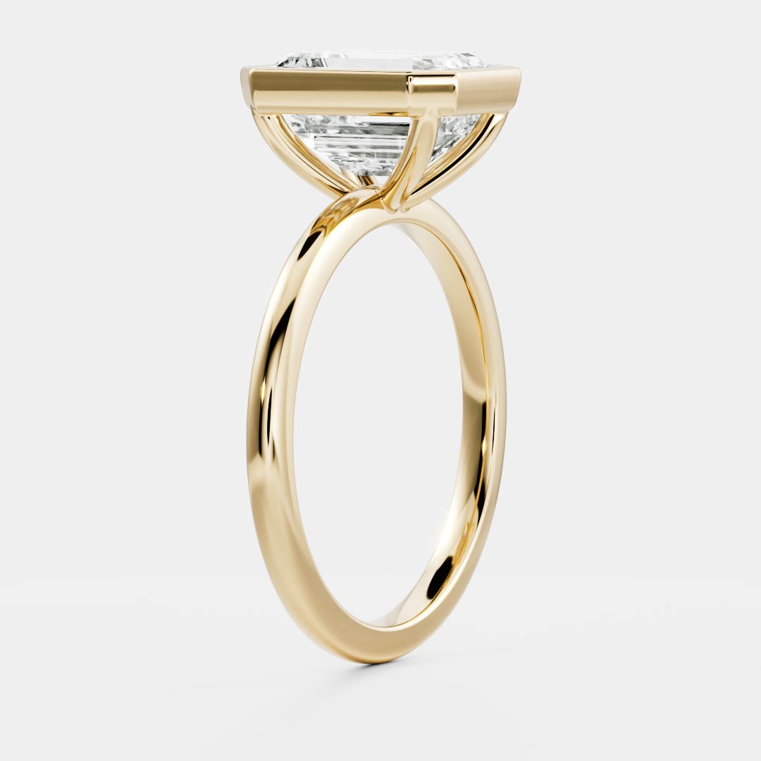 2.0 - 3.0 CT Emerald Lab Grown Diamond Solitaire Engagement Ring