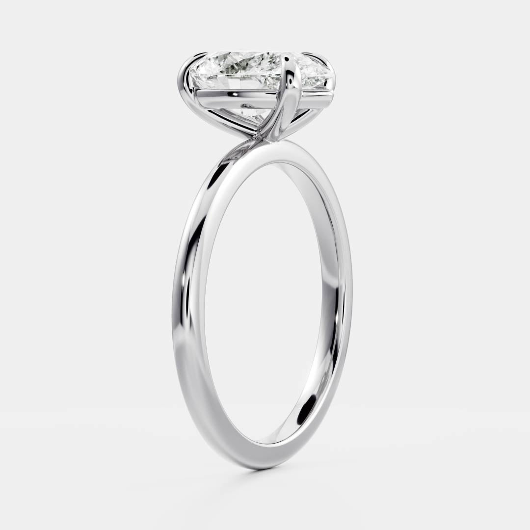 1.0 - 2.5 CT Pear Lab Grown Diamond Solitaire Engagement Ring