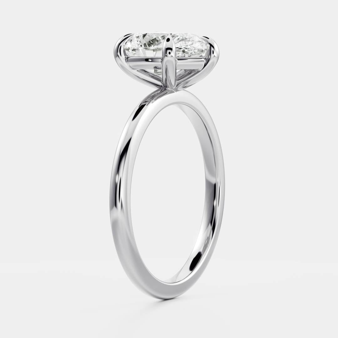 1.0 - 2.5 CT Pear Lab Grown Diamond Solitaire Engagement Ring