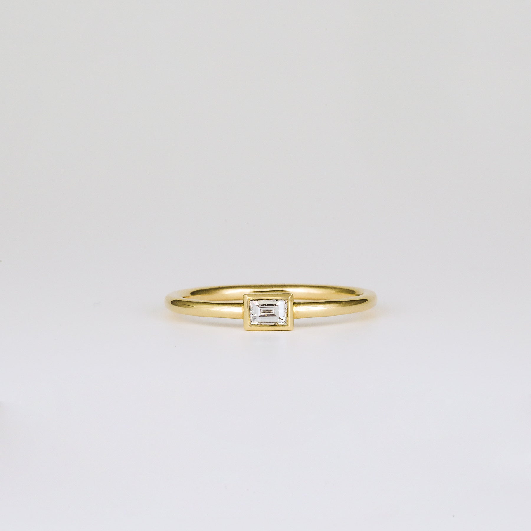 0.15 TCW Baguette EF-VVS Diamond Bezel Wedding Band