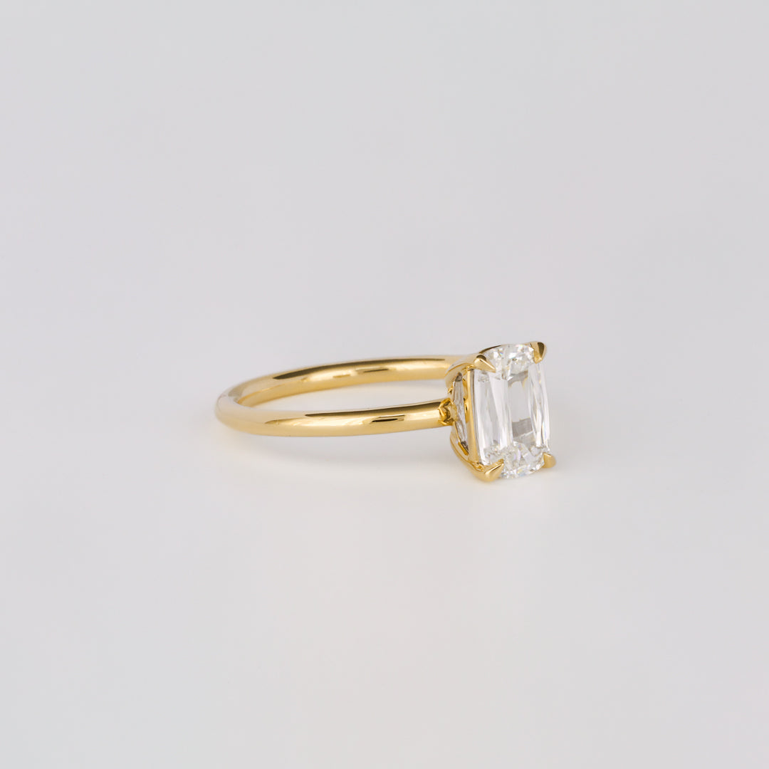 1.01 -3.0 CT Cushion/Scissor  Lab Grown Diamond Solitaire Engagement ring