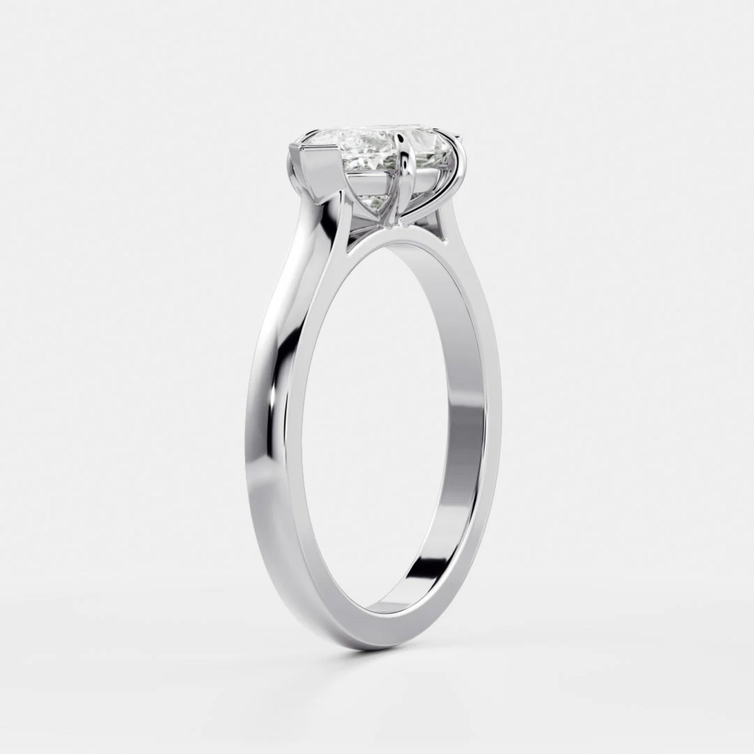 2.0 - 4.0 CT East West Marquise Lab Grown Diamond Solitaire Engagement Ring