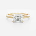 1.0 - 4.0 CT East West Radiant Lab Grown Diamond Solitaire Engagement Ring