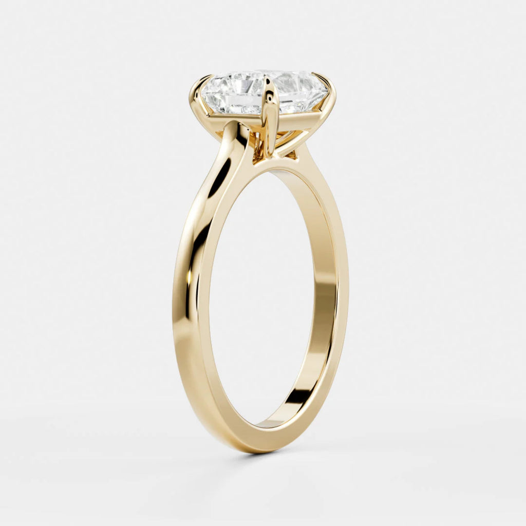 1.0 - 4.0 CT East West Radiant Lab Grown Diamond Solitaire Engagement Ring