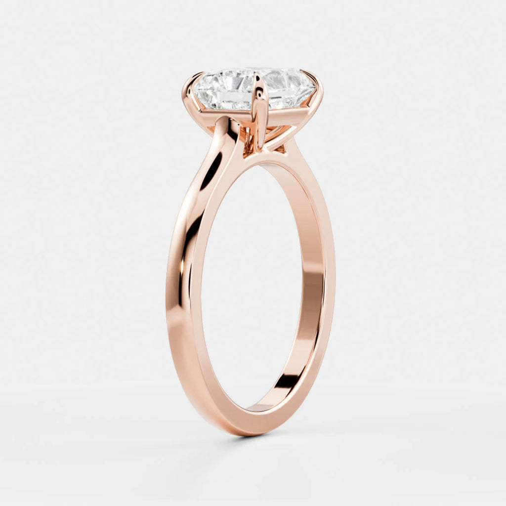 1.0 - 4.0 CT East West Radiant Lab Grown Diamond Solitaire Engagement Ring