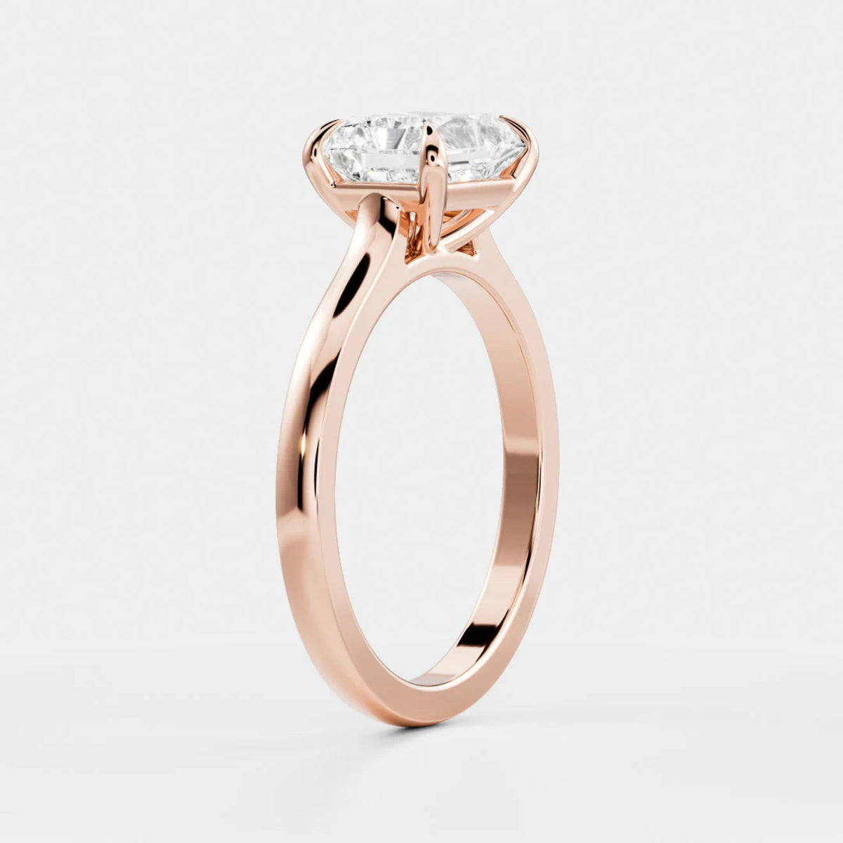 1.0 - 4.0 CT East West Radiant Lab Grown Diamond Solitaire Engagement Ring