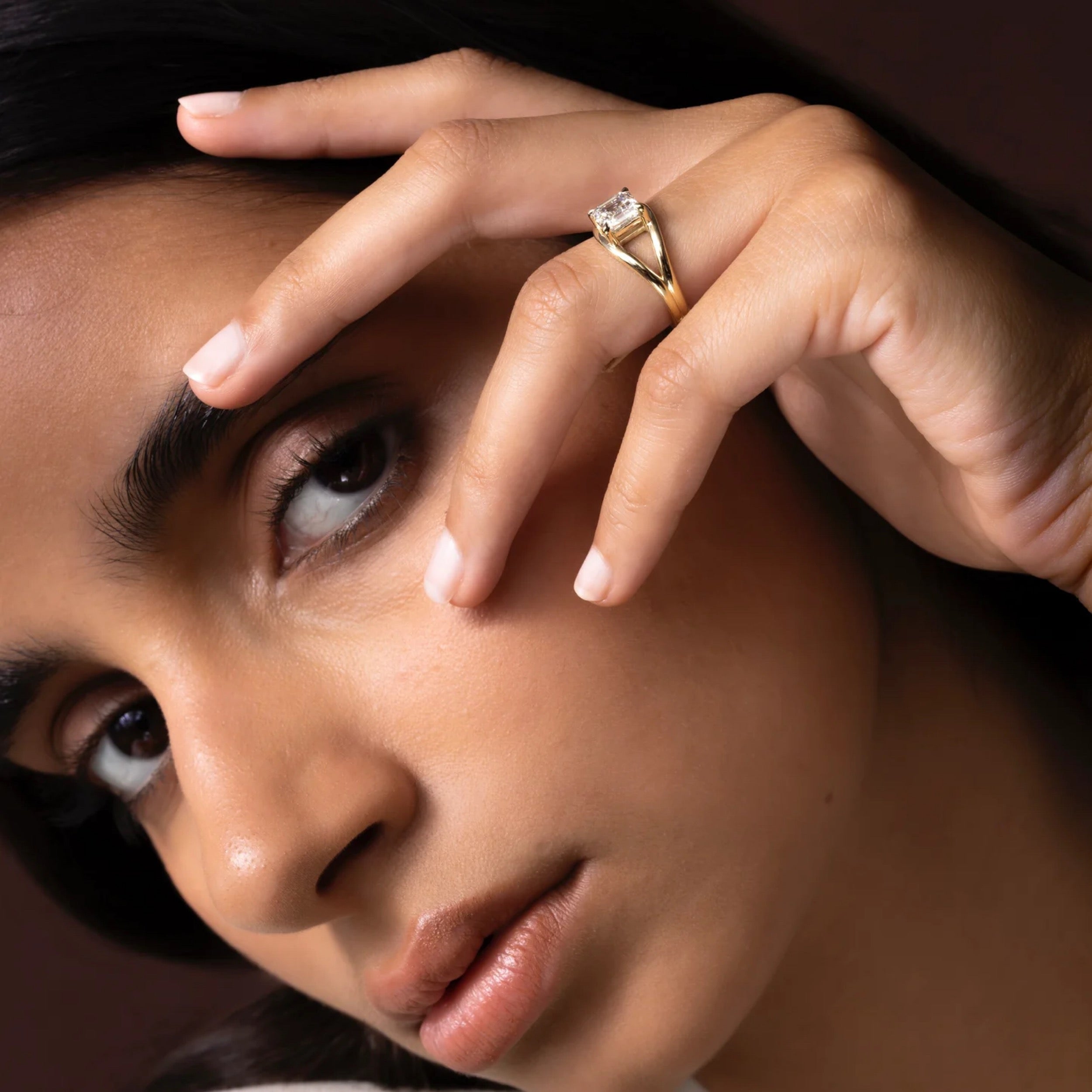 1.0 - 3.0 CT Asscher Lab Grown Diamond Split Shank Engagement Ring