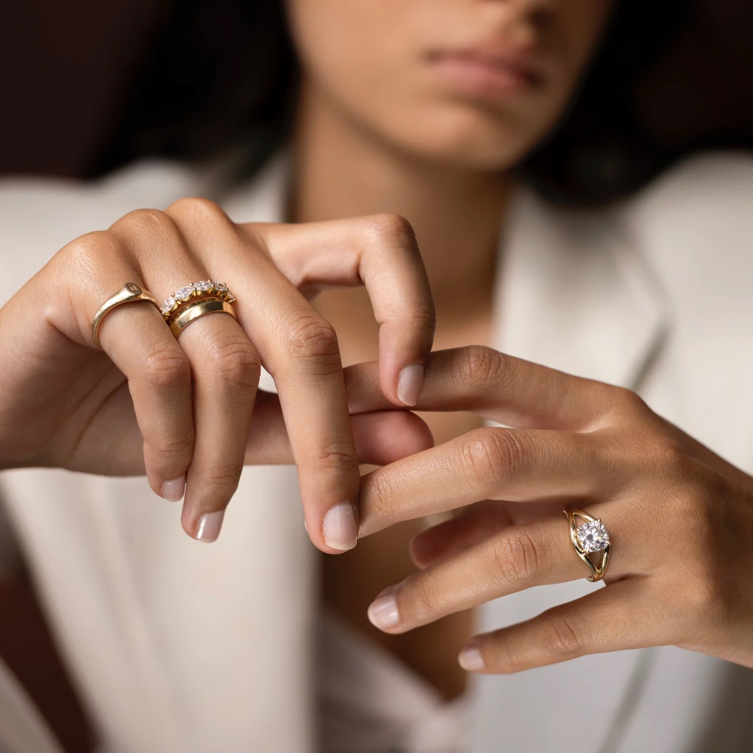 1.5 - 2.5 CT Cushion Lab Grown Diamond Split Shank Engagement Ring