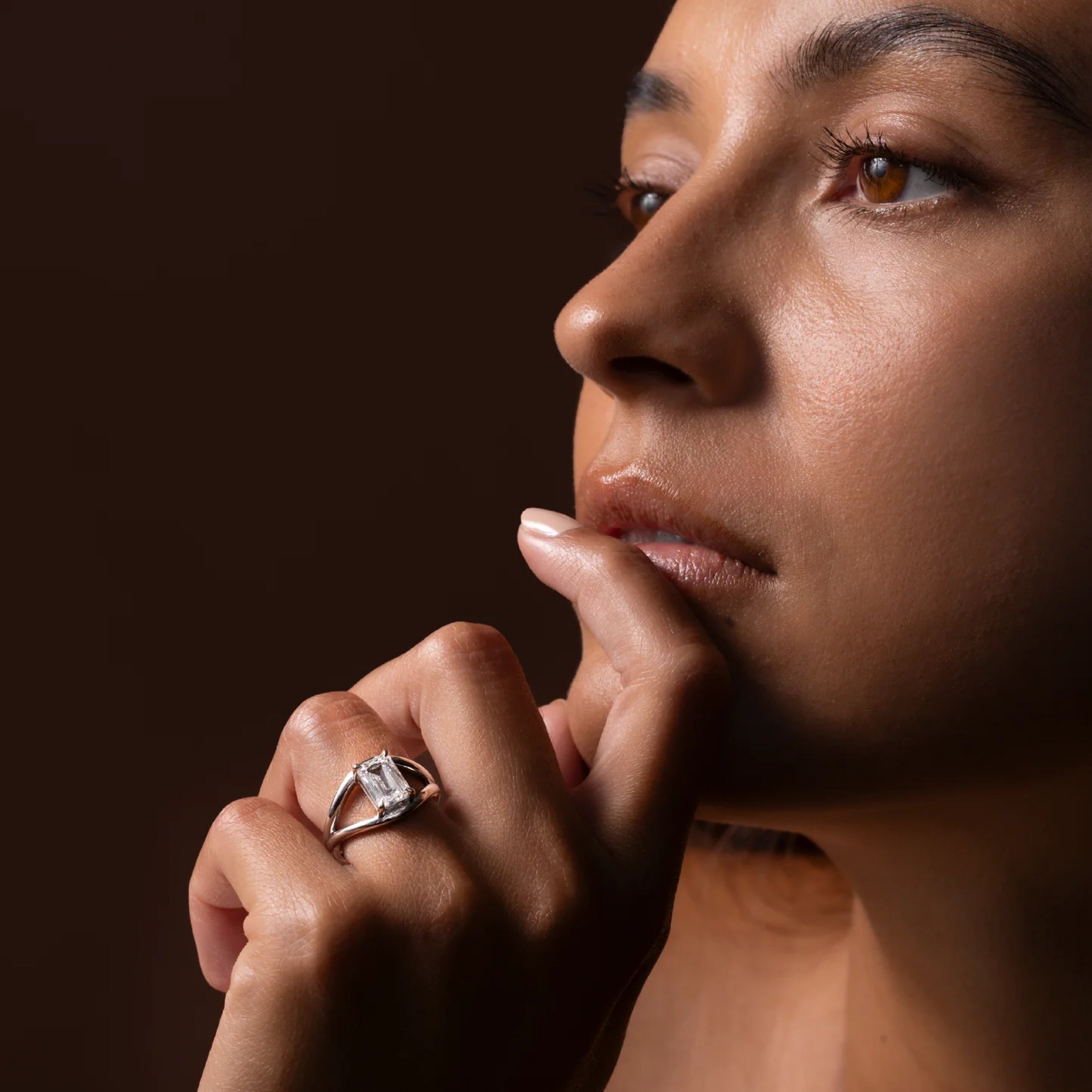 2.5 - 3.5 CT Radiant Lab Grown Diamond Split Shank Engagement Ring