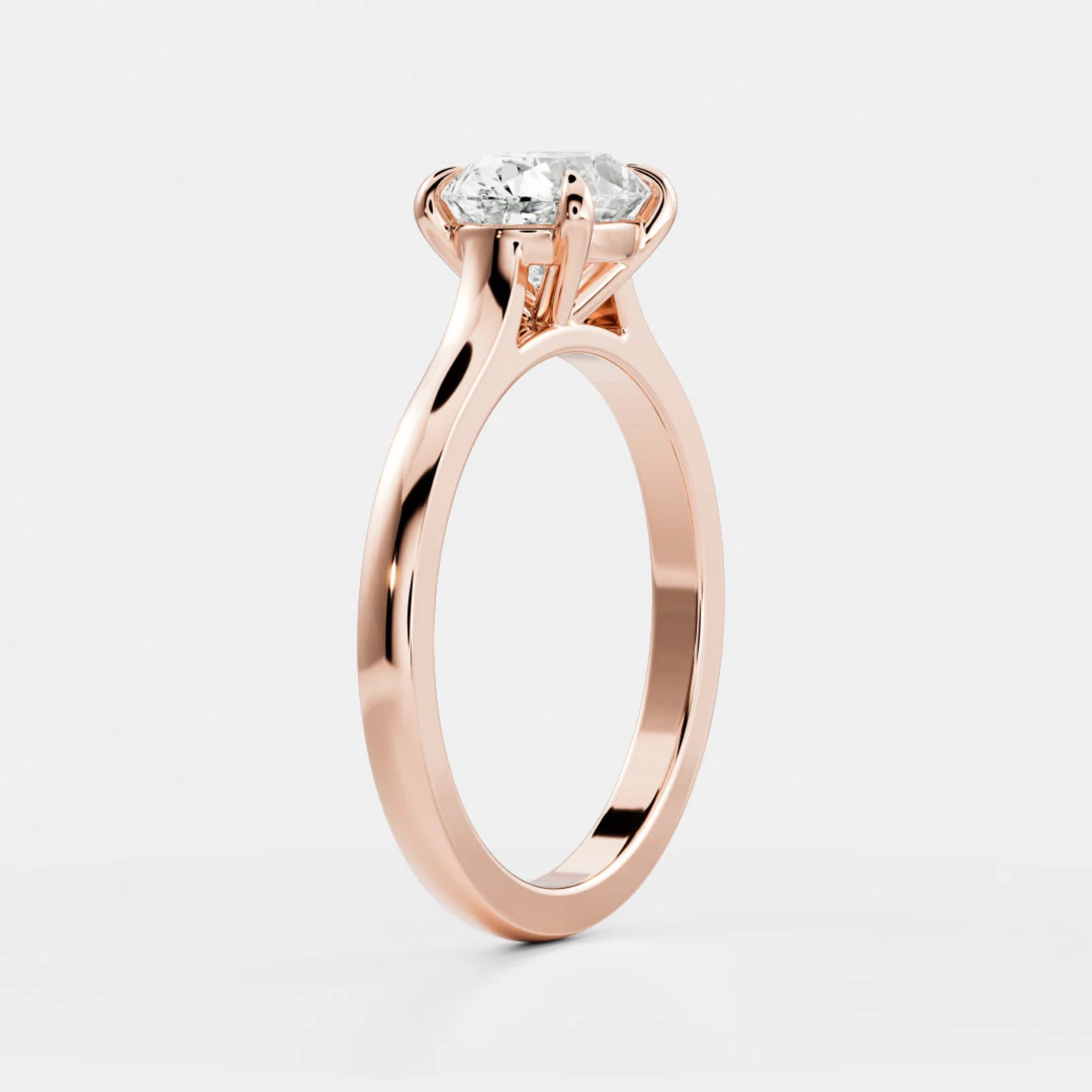 2.5 - 3.5 CT East West Oval Lab Grown Diamond Solitiare Engagement Ring