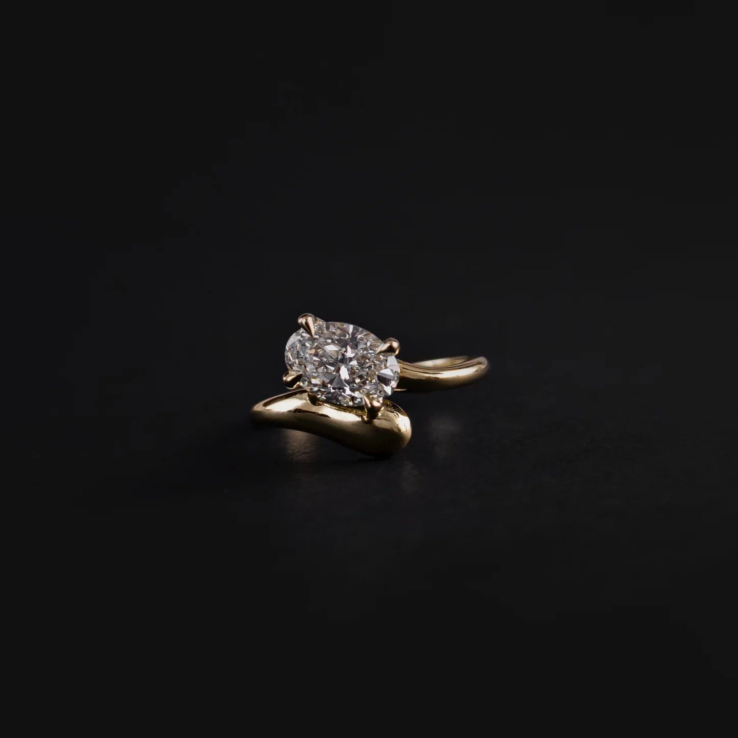 2.0 - 4.0 CT Oval Lab Grown Diamond Wrap Engagement Ring