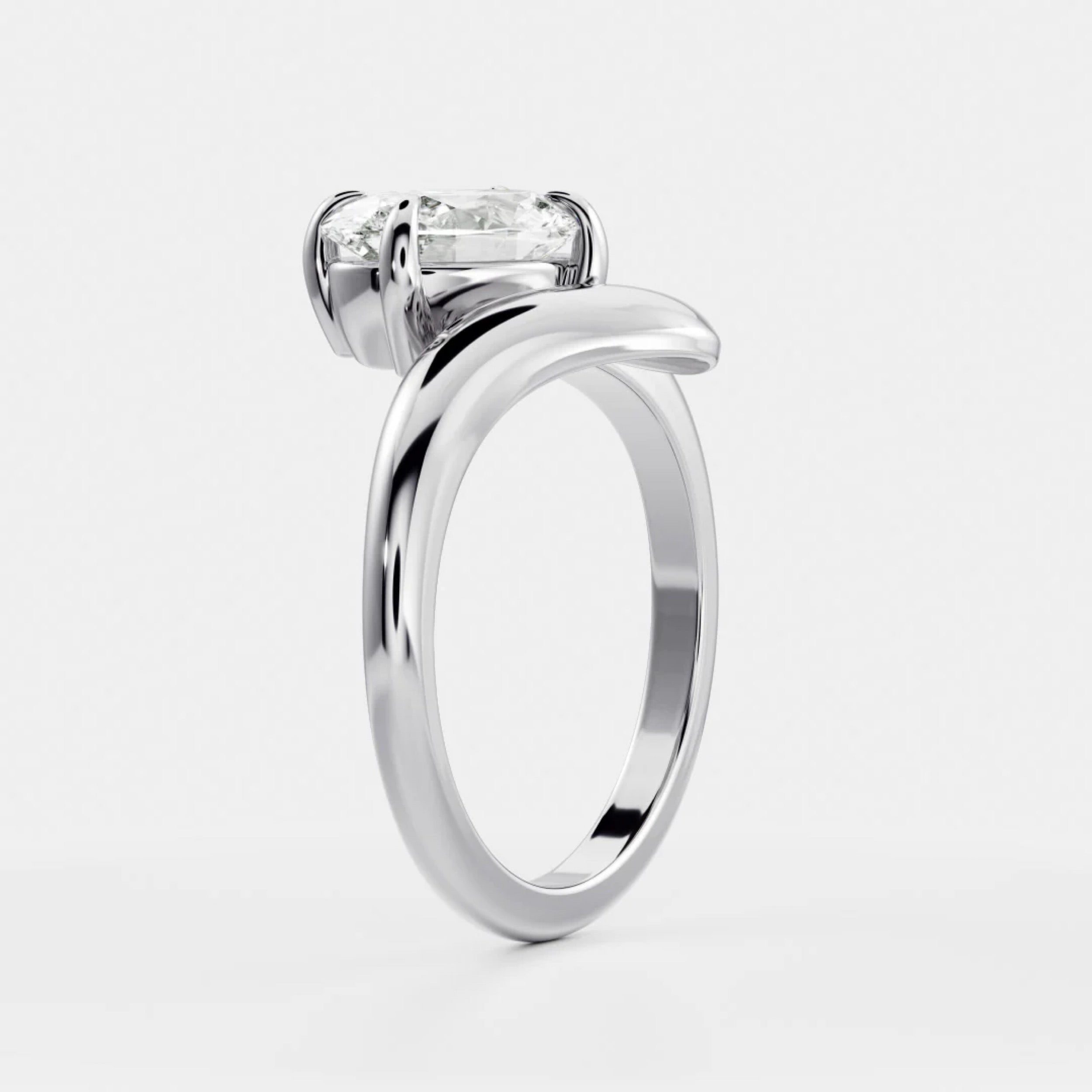 2.0 - 4.0 CT Oval Lab Grown Diamond Wrap Engagement Ring