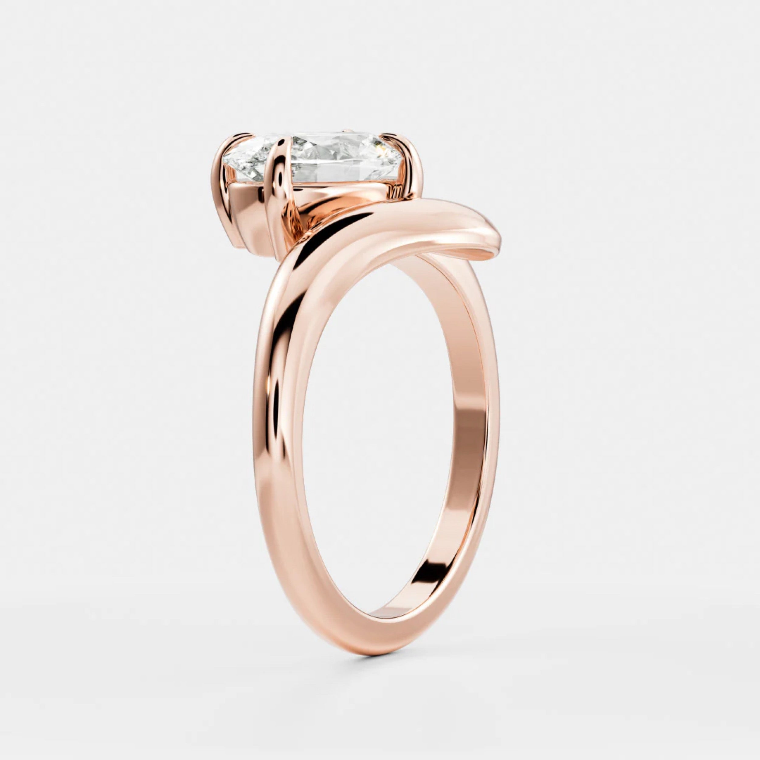 2.0 - 4.0 CT Oval Lab Grown Diamond Wrap Engagement Ring