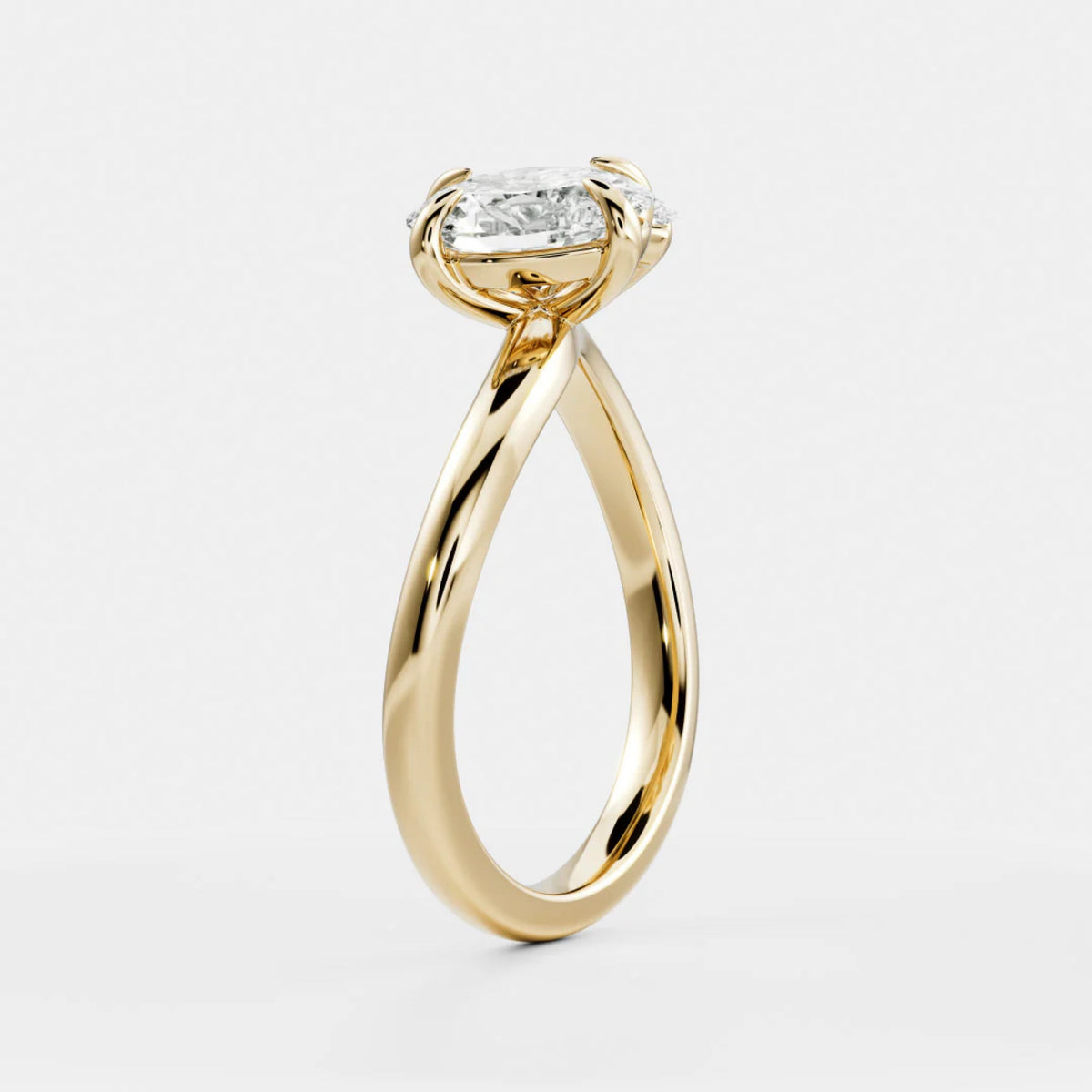1.0 - 3.5 CT Oval & Marquise Lab Grown Diamond Two Stone Engagement Ring