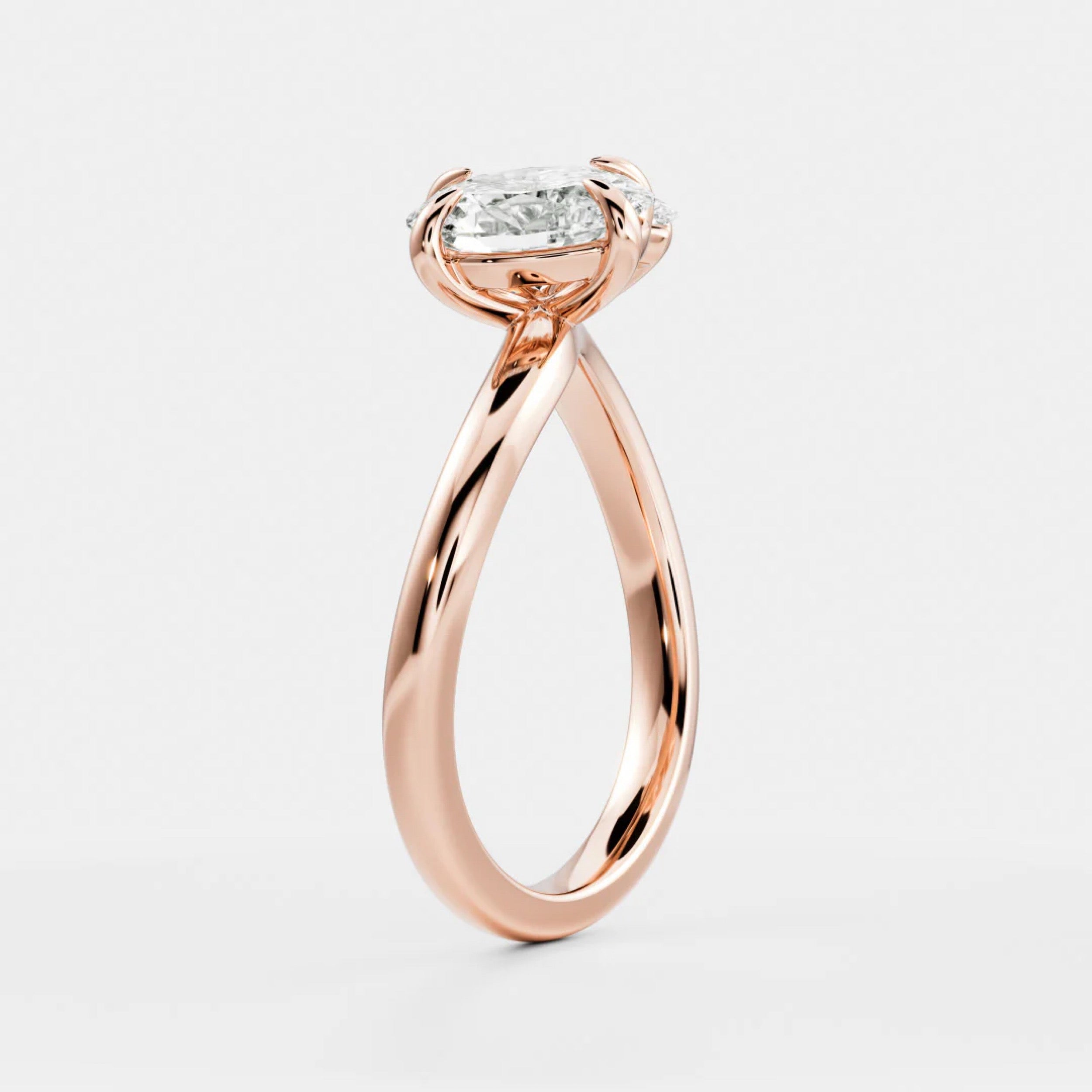 2.0 - 4.0 CT Oval & Marquise Lab Grown Diamond Two Stone Engagement Ring