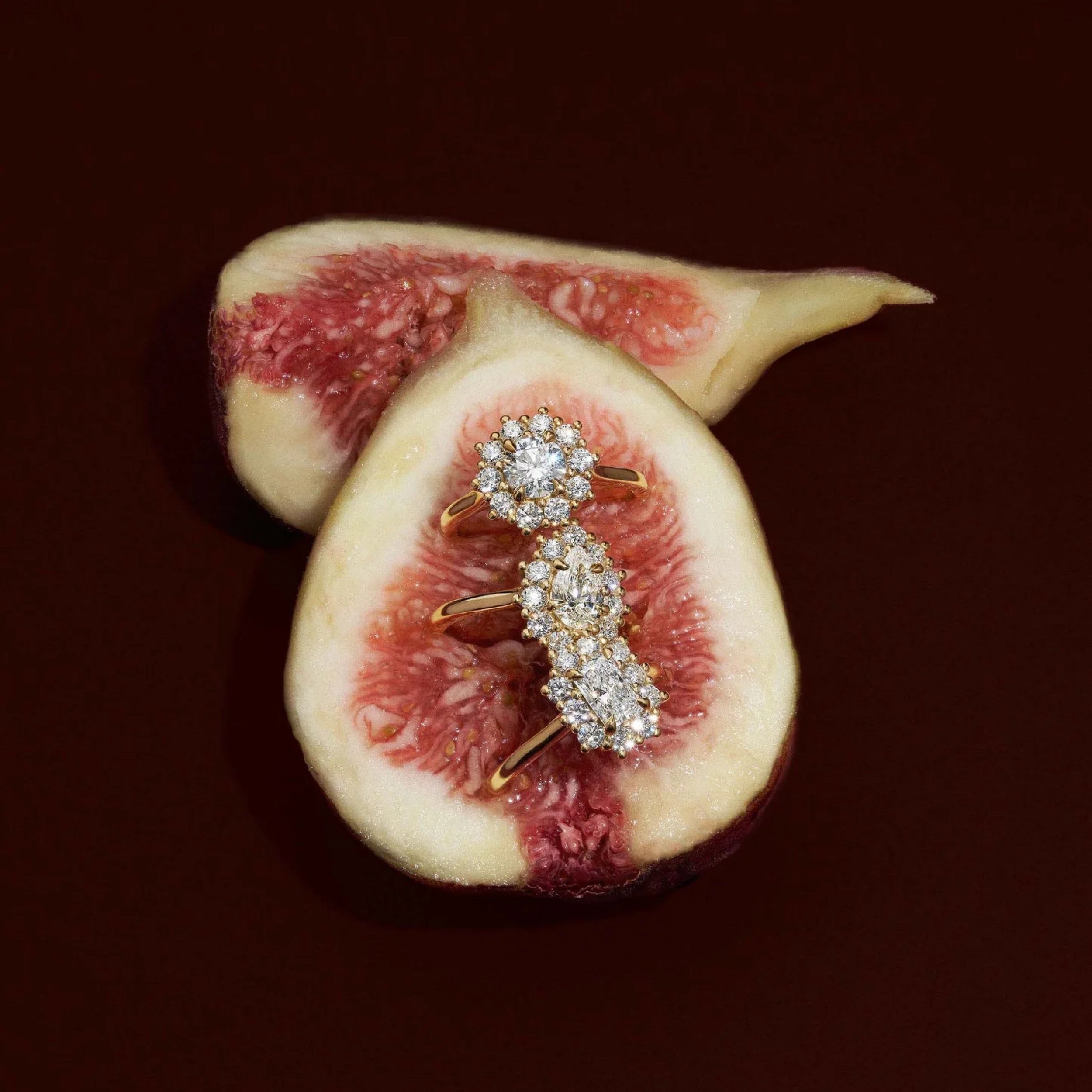 1.5 - 2.5 CT Pear Lab Grown Diamond Antique Halo Engagement Ring