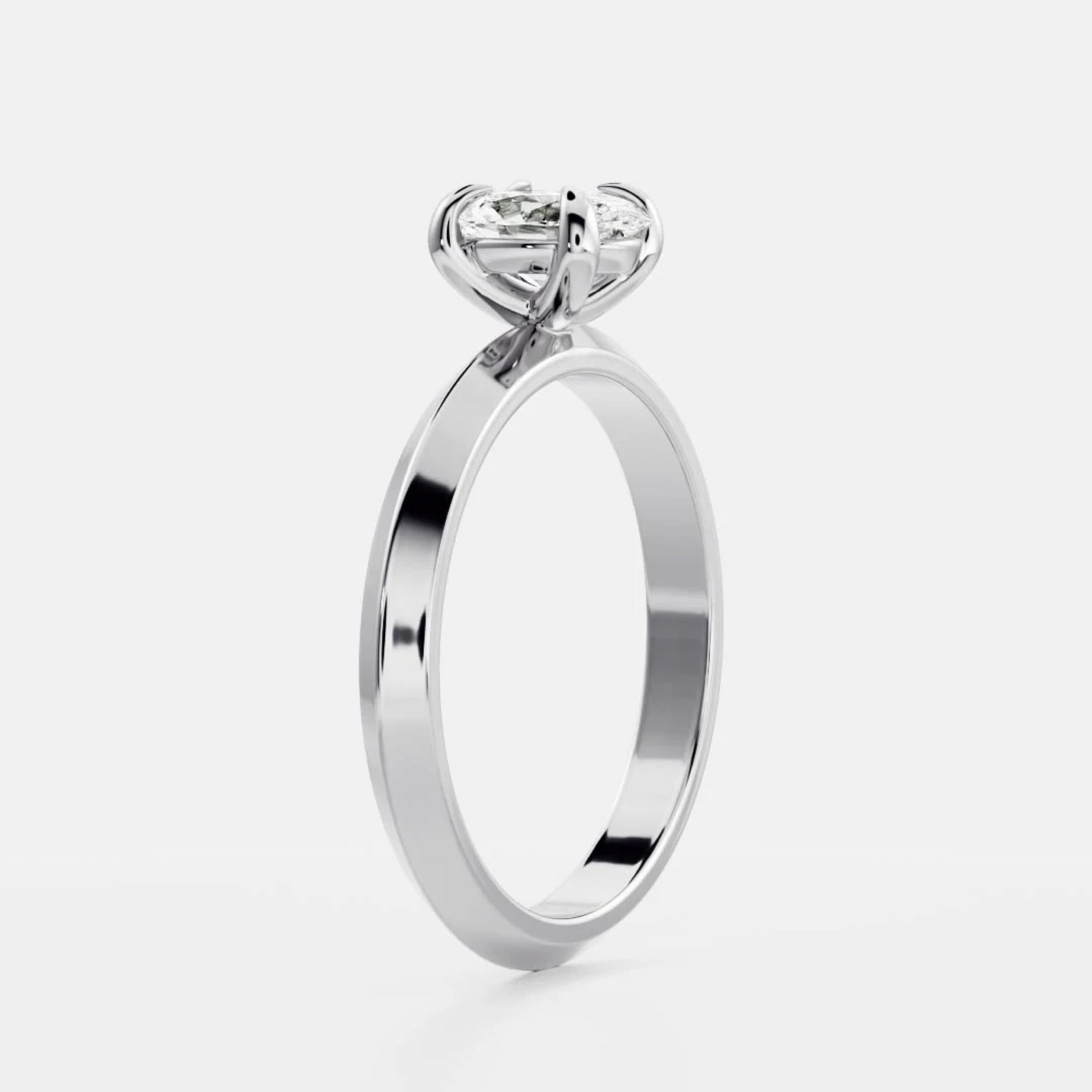 1.0 - 3.0 CT Oval Lab Grown Diamond Solitaire Engagement Ring