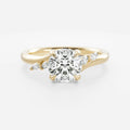 1.0-3.5 CT Round Lab Grown Diamond Twisted Band Engagement Ring