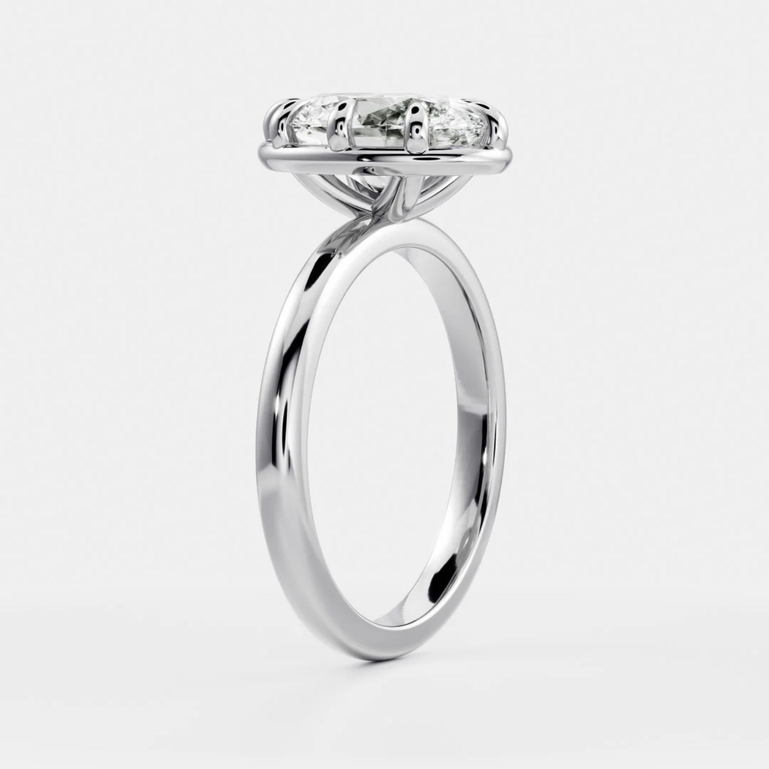 2.5 - 3.5 CT Oval Lab Grown Diamond Solitiare Engagement Ring