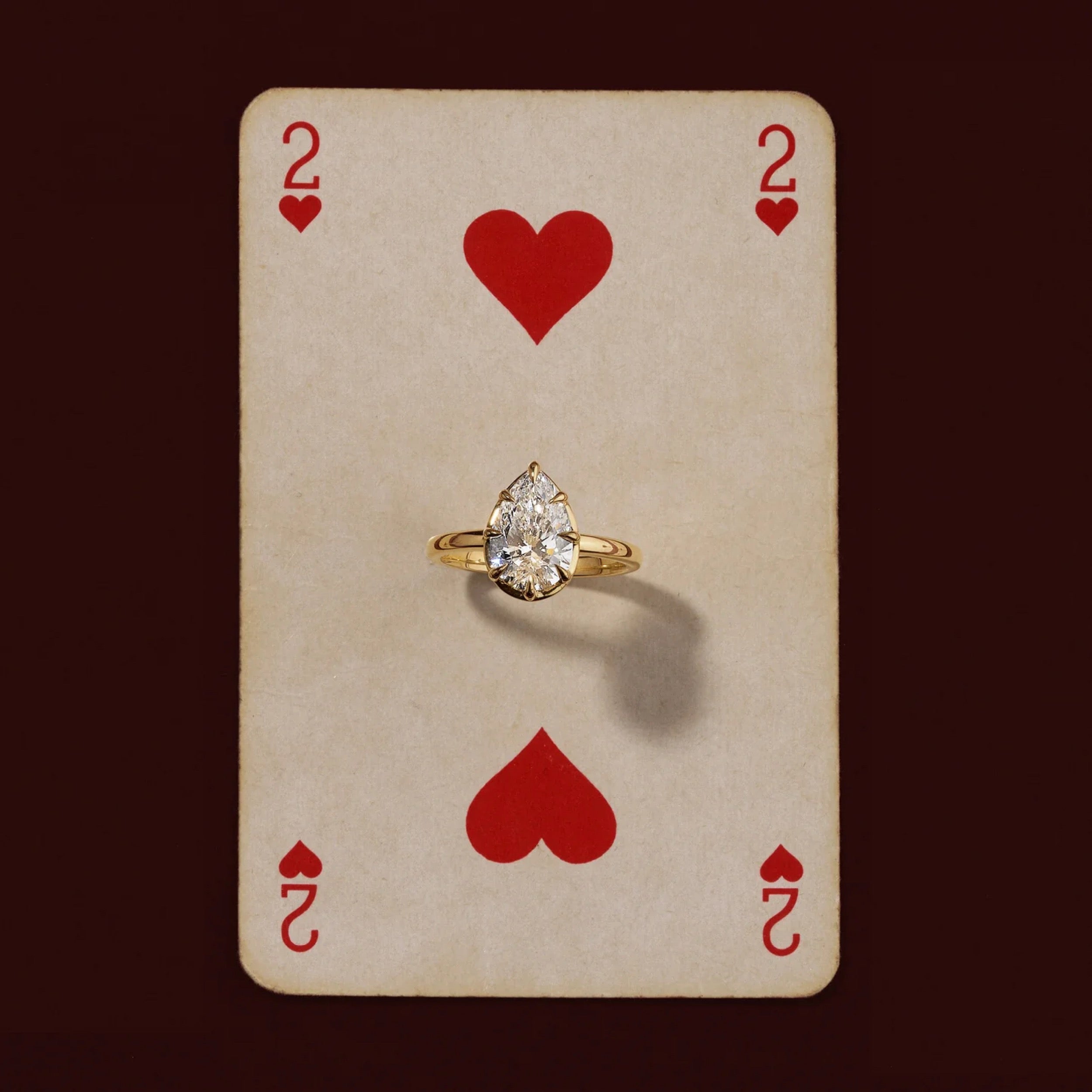 2.0 - 4.0 CT Pear Lab Grown Diamond Solitaire Engagement Ring