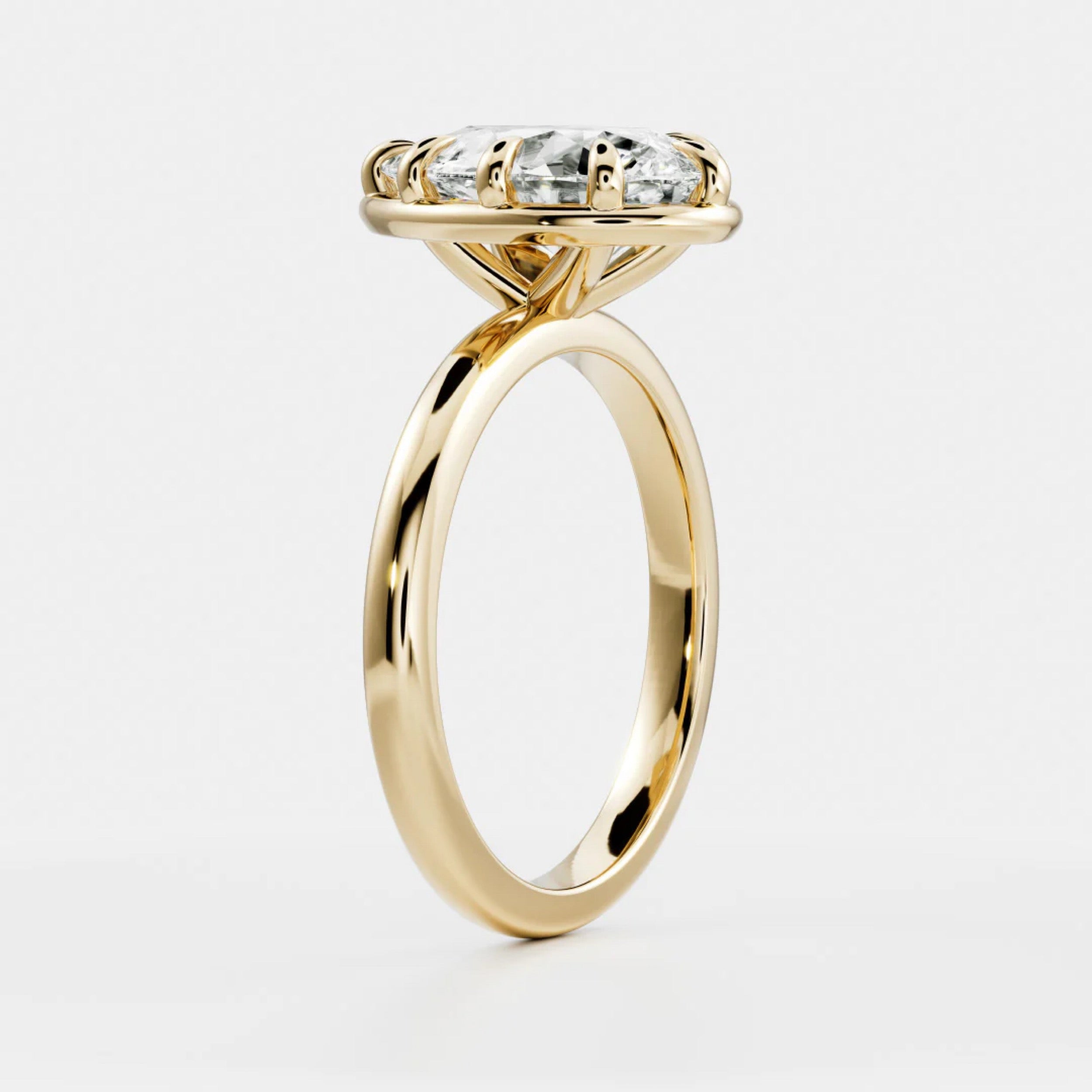 2.0 - 4.0 CT Pear Lab Grown Diamond Solitaire Engagement Ring